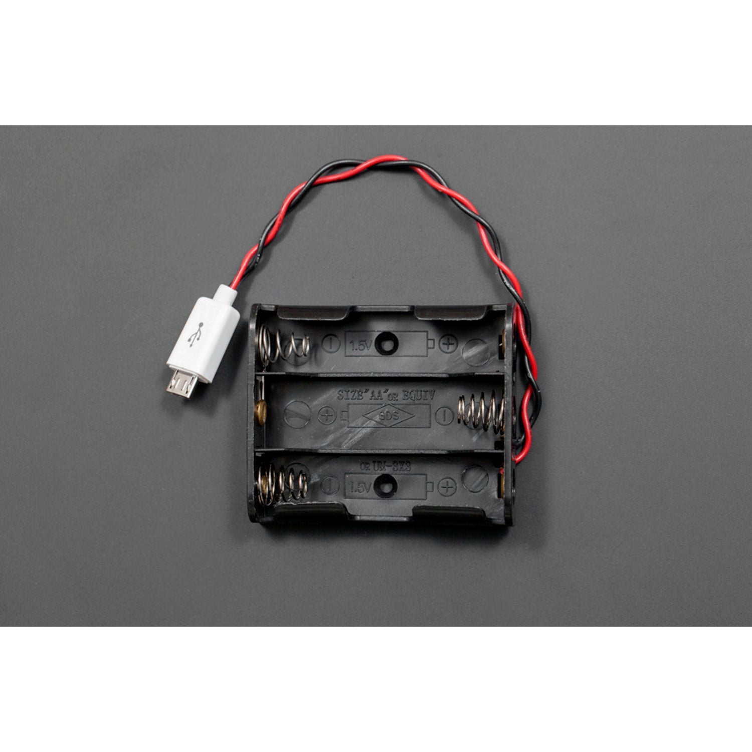 3xAA MicroUSB Rechargeable Battery Holder for Arduino