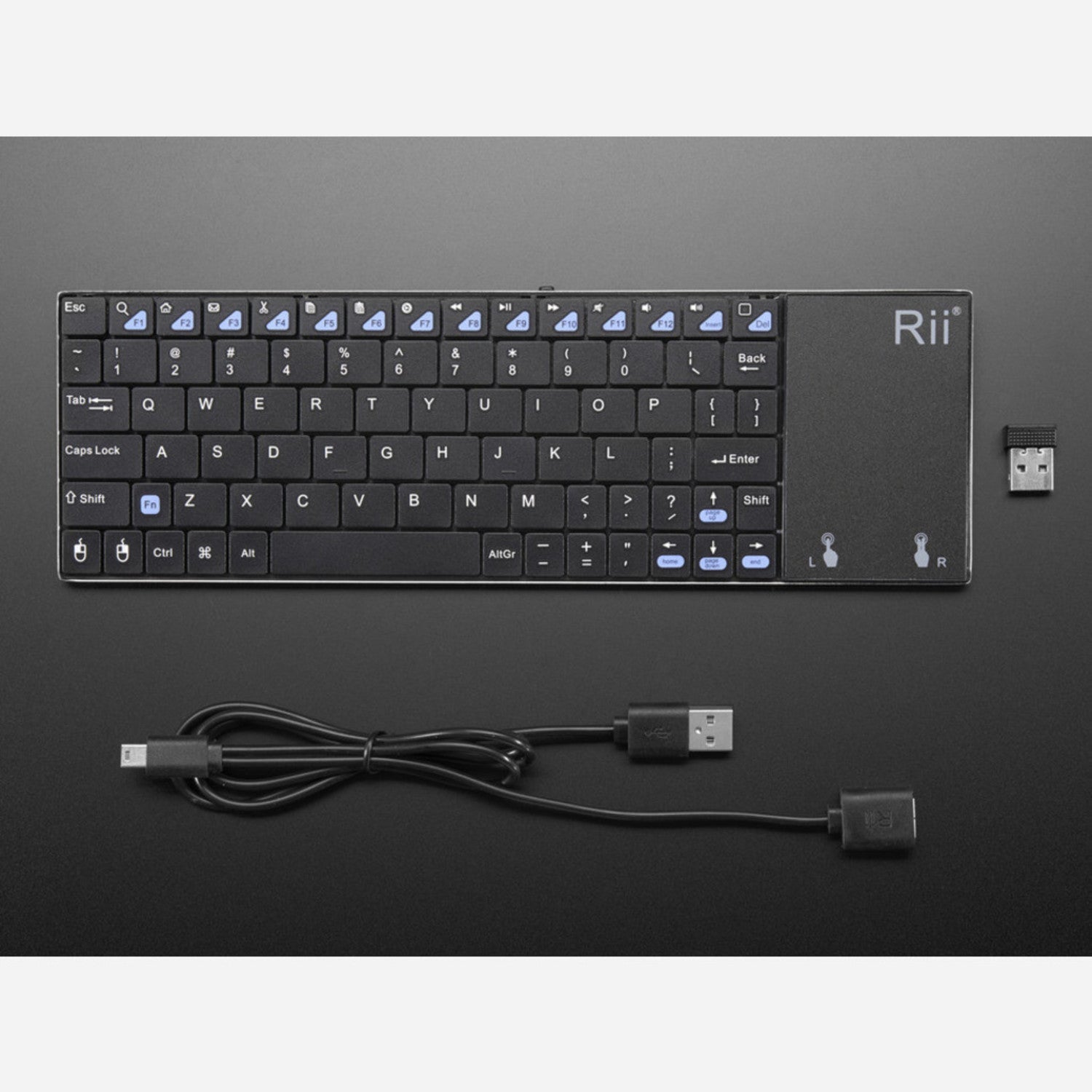 Ultra-slim Full-sized Wireless Keyboard with Built-in Trackpad