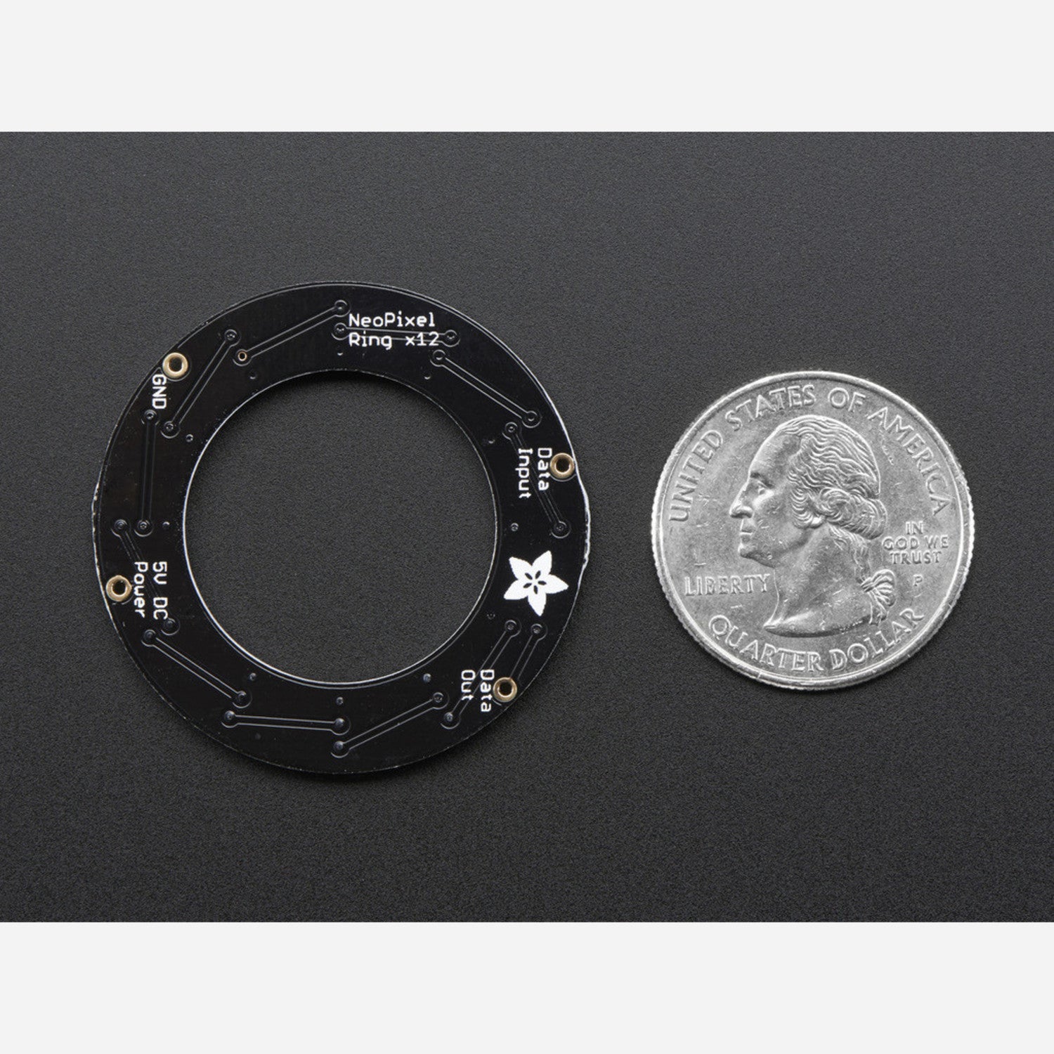 12 x 5050 RGBW NeoPixel Ring with Integrated Drivers - Warm White (~3000K)