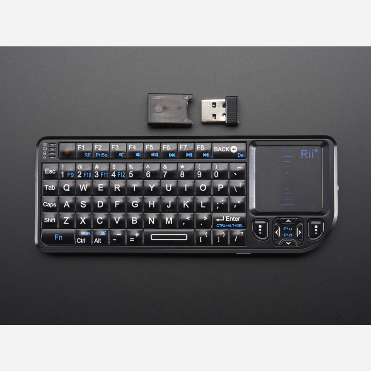 Compact Miniature Wireless USB Keyboard Integrated with Touchpad for Computer Projects
