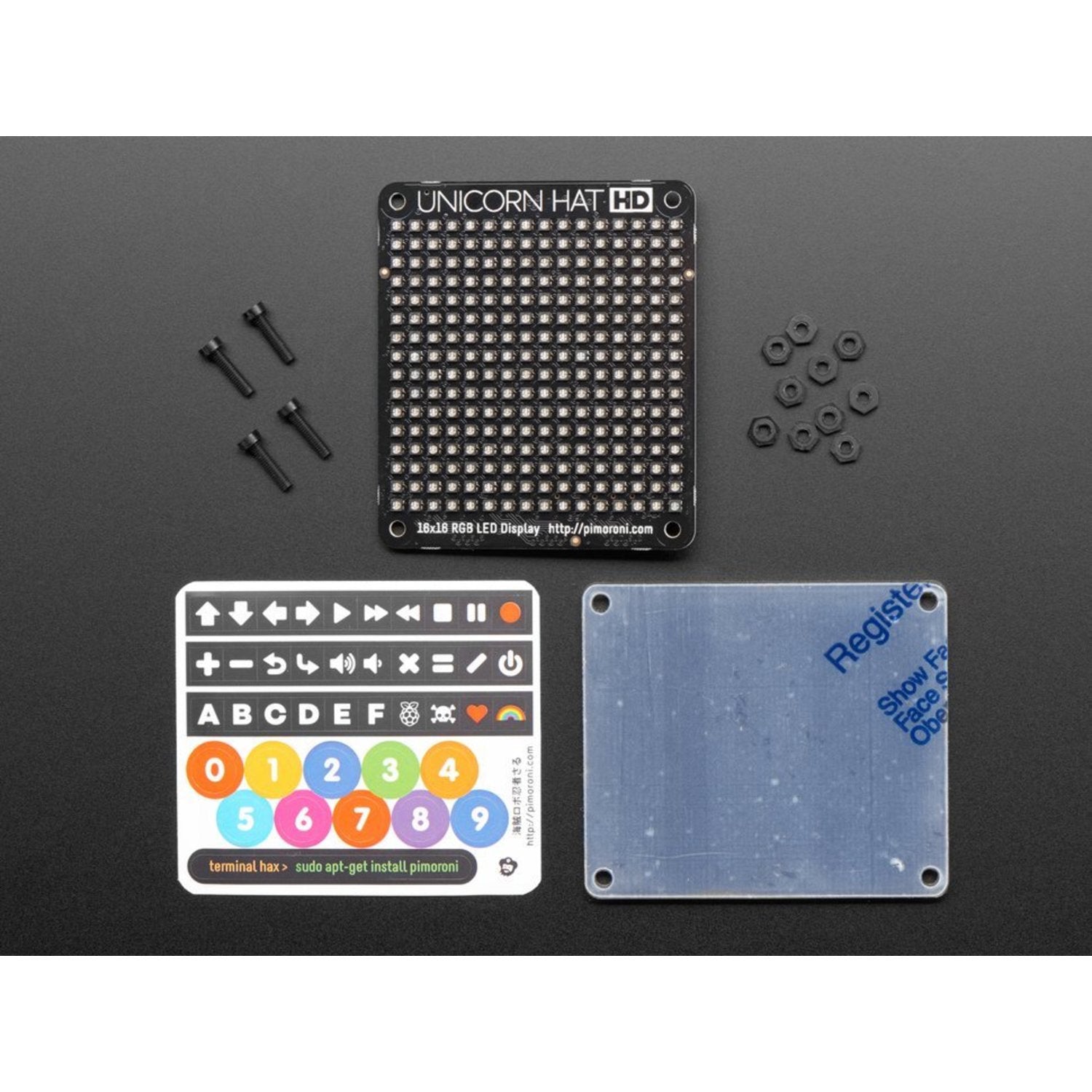 Pimoroni High - Definition Unicorn HAT HD with Ninja Diffuser