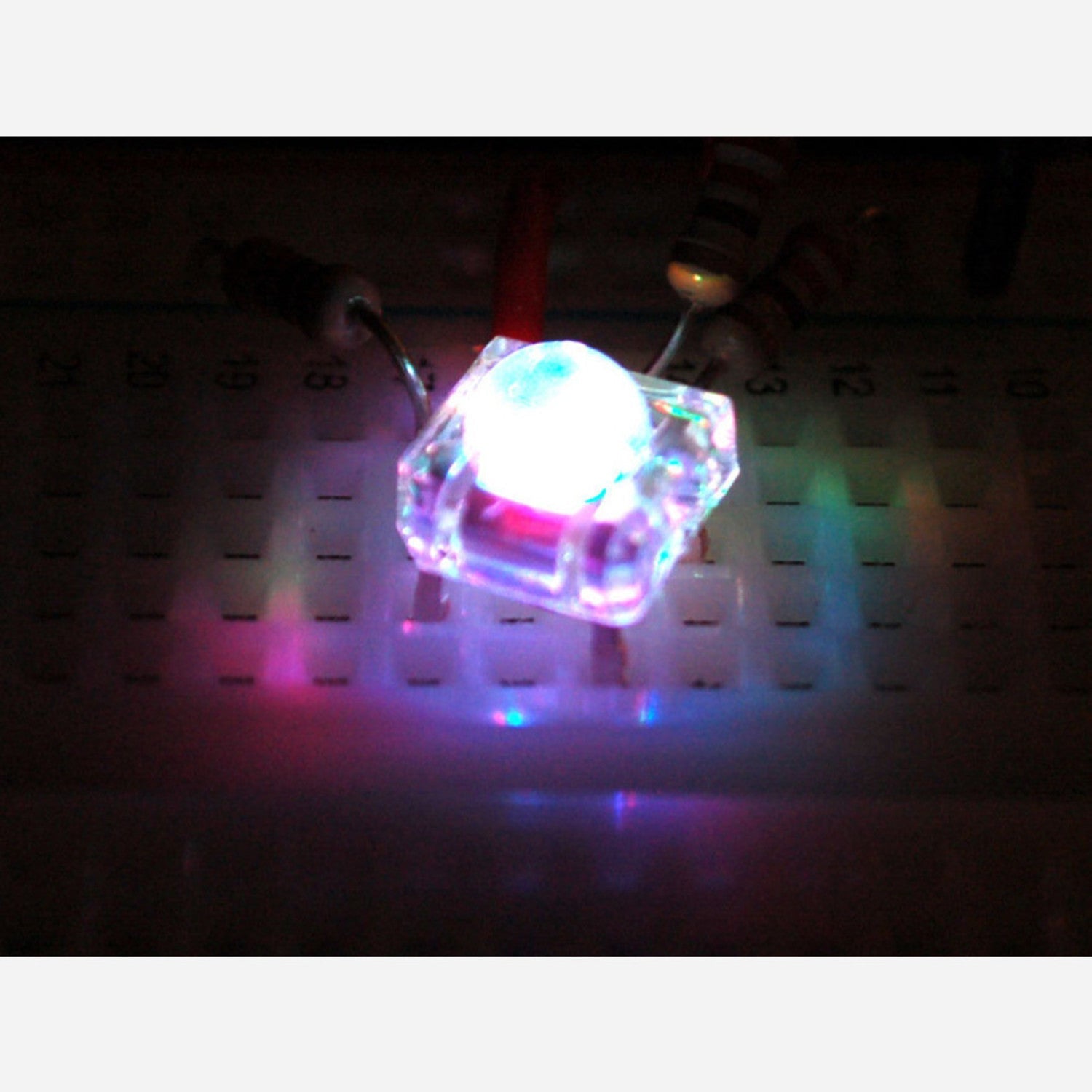 Super-flux Clear 'Piranha' RGB (Tri-color) Common Anode LED