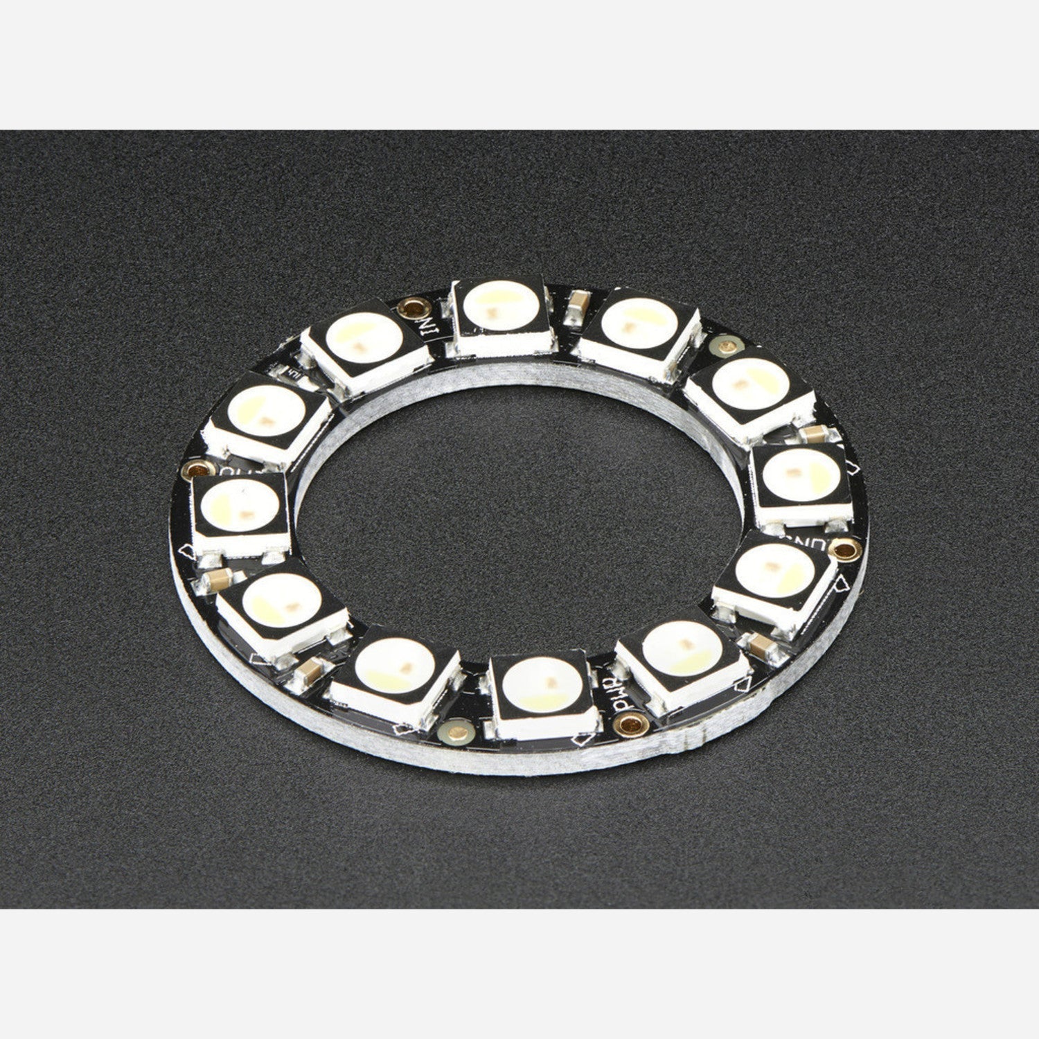 12-LED NeoPixel Ring with Integrated Drivers - Cool White 6000K RGBW LEDs