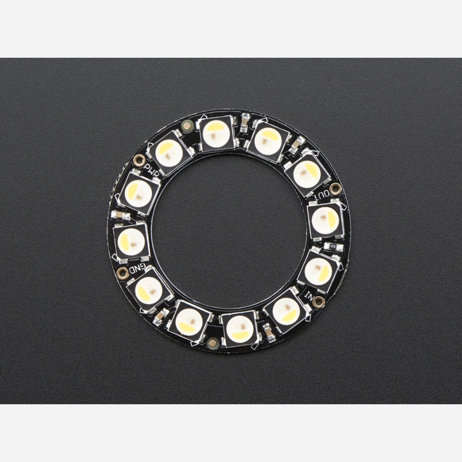 12 x 5050 RGBW NeoPixel Ring with Integrated Drivers - Warm White (~3000K)