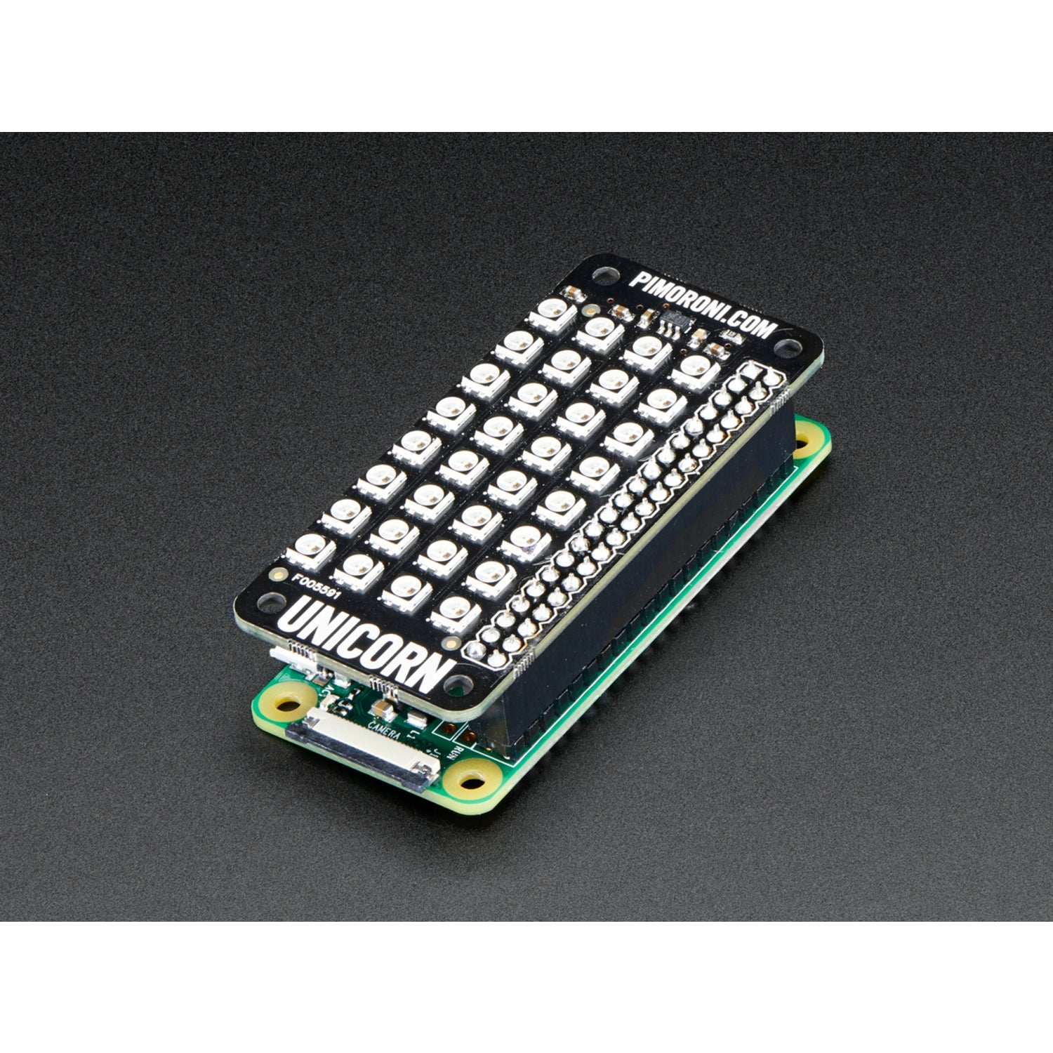 Pimoroni Unicorn pHAT - A 4x8 RGB LED Shield Accessory for Raspberry Pi Computers