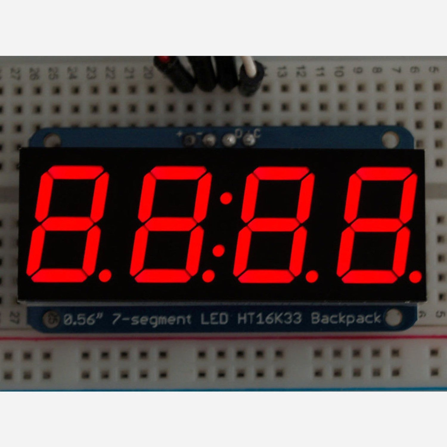 Adafruit Red 0.56 4-Digit 7-Segment Display with I2C Backpack