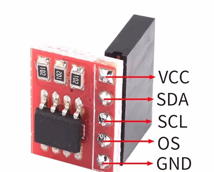 LM75A Temperature Sensor Module with I2C Interface for Raspberry Pi Development