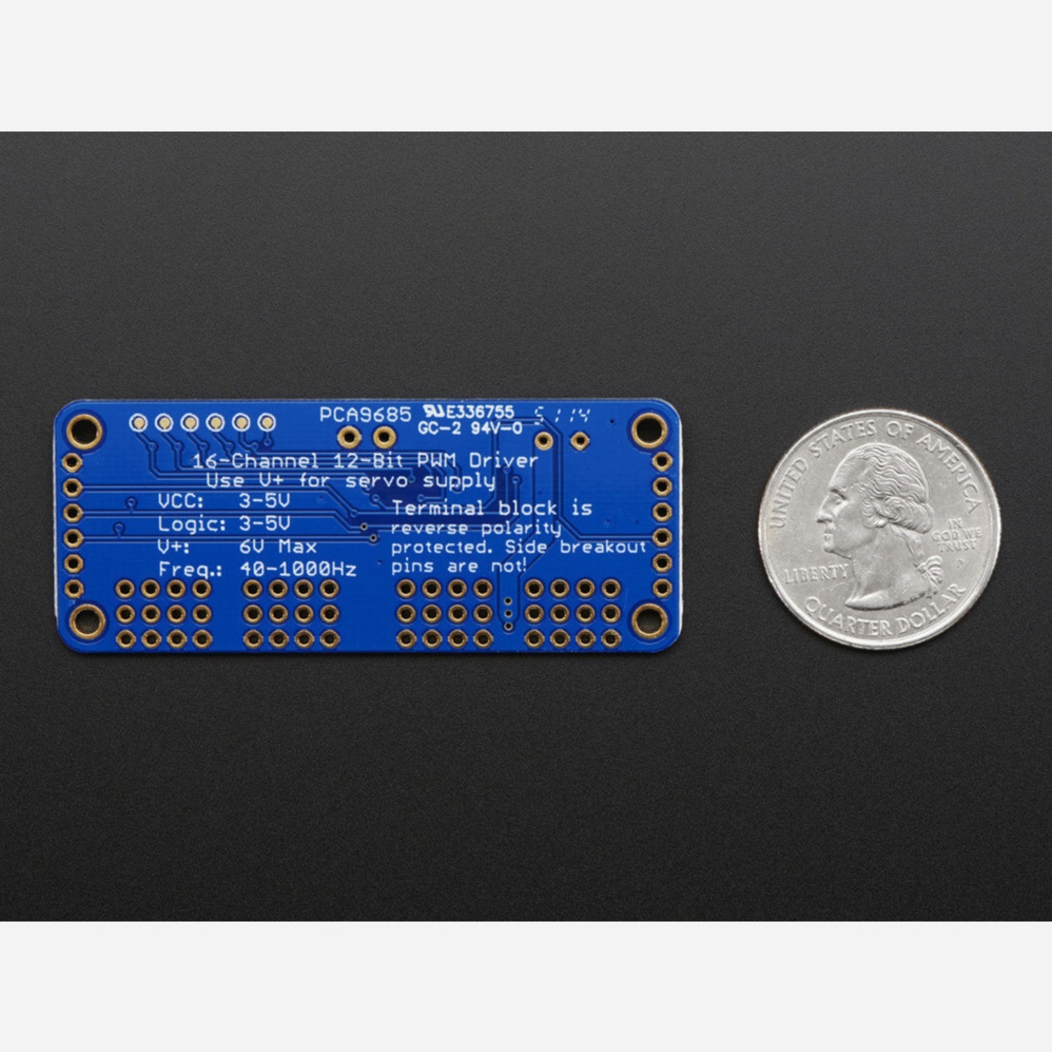Adafruit 16-Channel 12-bit I2C PWM/Servo Driver [PCA9685] with Handy Features