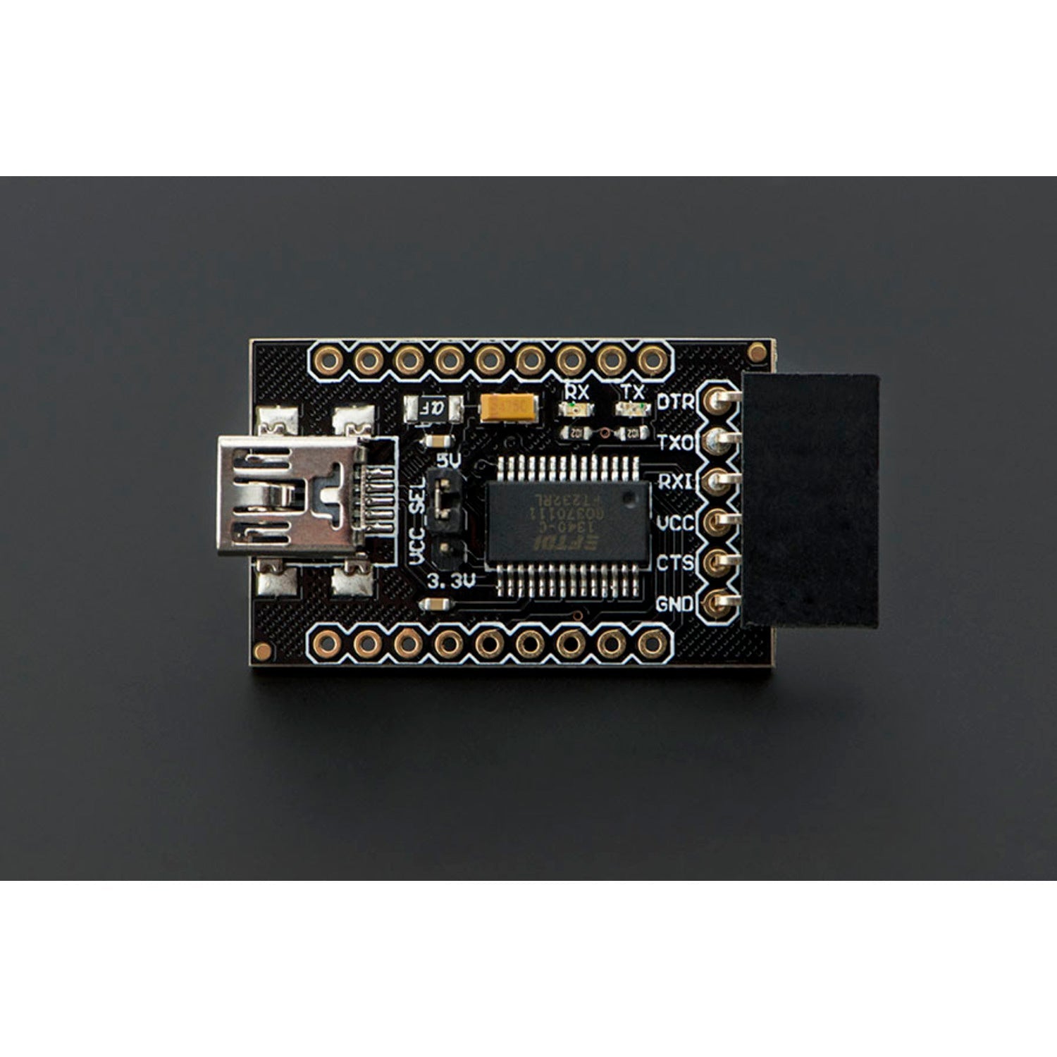 FTDI Basic Breakout Board for Serial Communication, 3.3/5V Output, Arduino Compatible