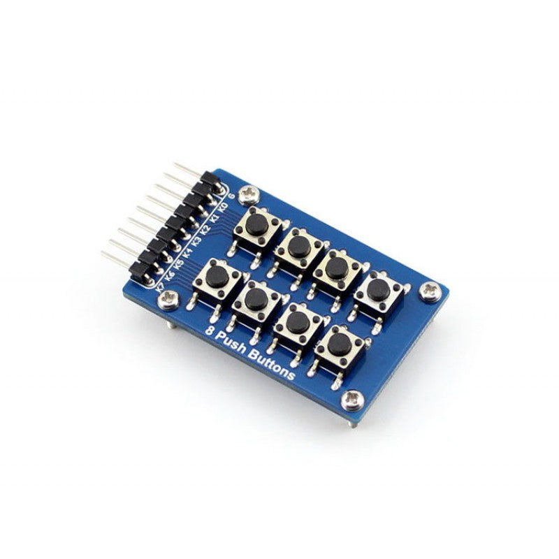 Compact 8-Push-Button Module for Easy DIY Electronics Integration