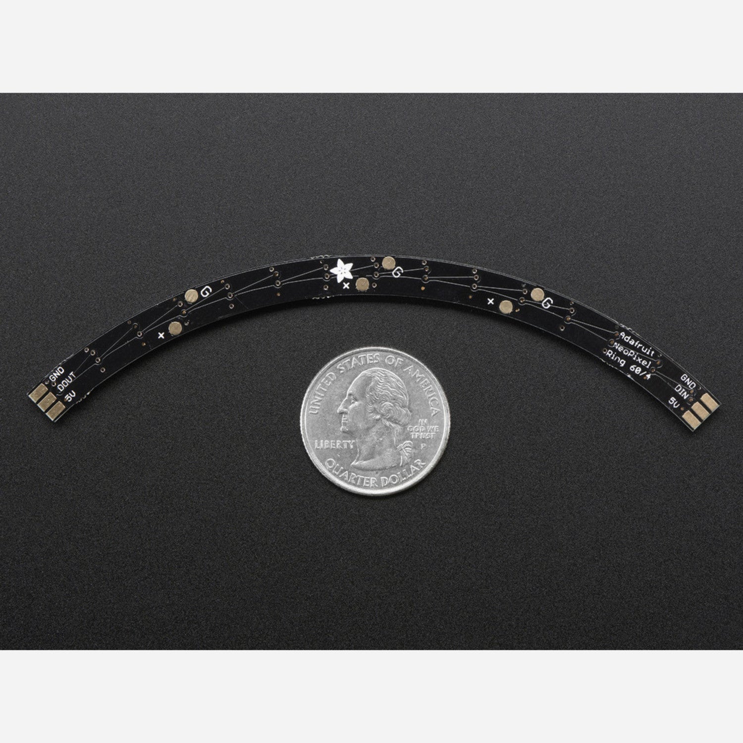 NeoPixel 1/4 60 Ring - High - Quality 5050 RGBW LED with Integrated Drivers Featuring Warm White (~3000K) for Stunning Lighting Effects