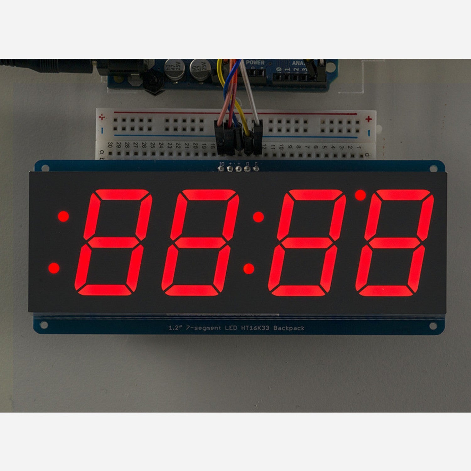 Adafruit Red 1.2-Inch 4-Digit 7-Segment Display with I2C Backpack for Digital Display Applications