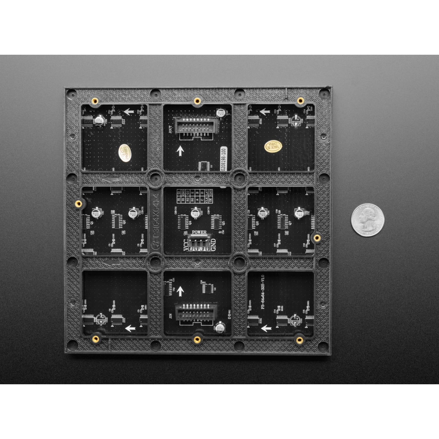 Ultra-High-Density 64x64 RGB LED Matrix - 3mm Pitch, 192mm x 192mm
