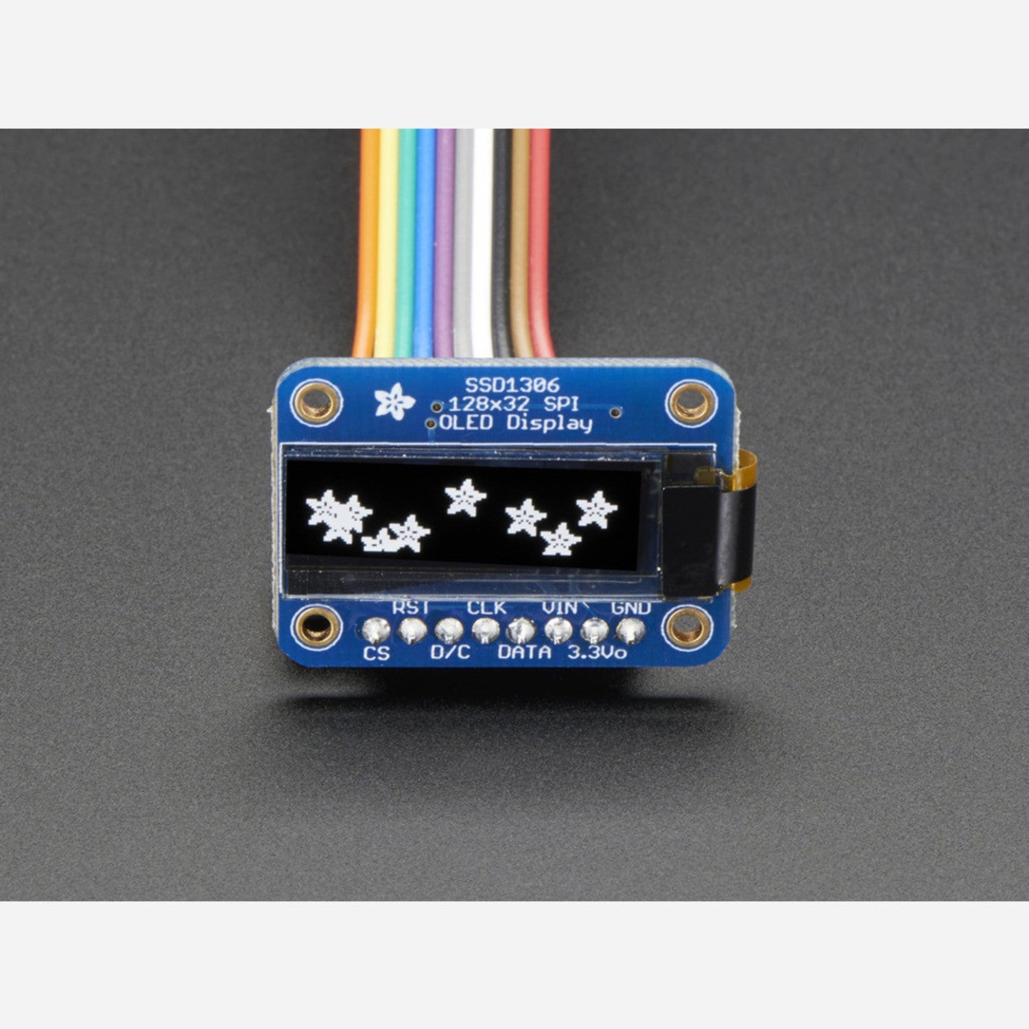 SPI-Enabled Monochrome 128x32 OLED Graphic Display Module for Electronic Projects