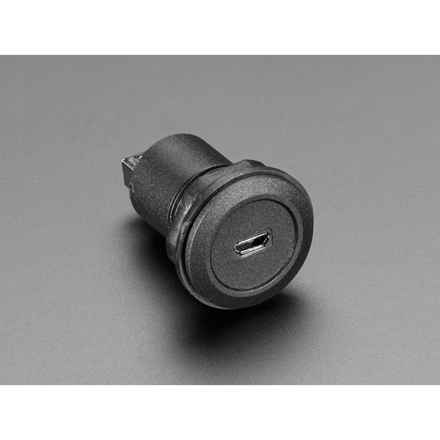 Micro USB Type B Round Panel Mount Jack to Standard USB Type A Plug Adapter for Easy Panel Connection