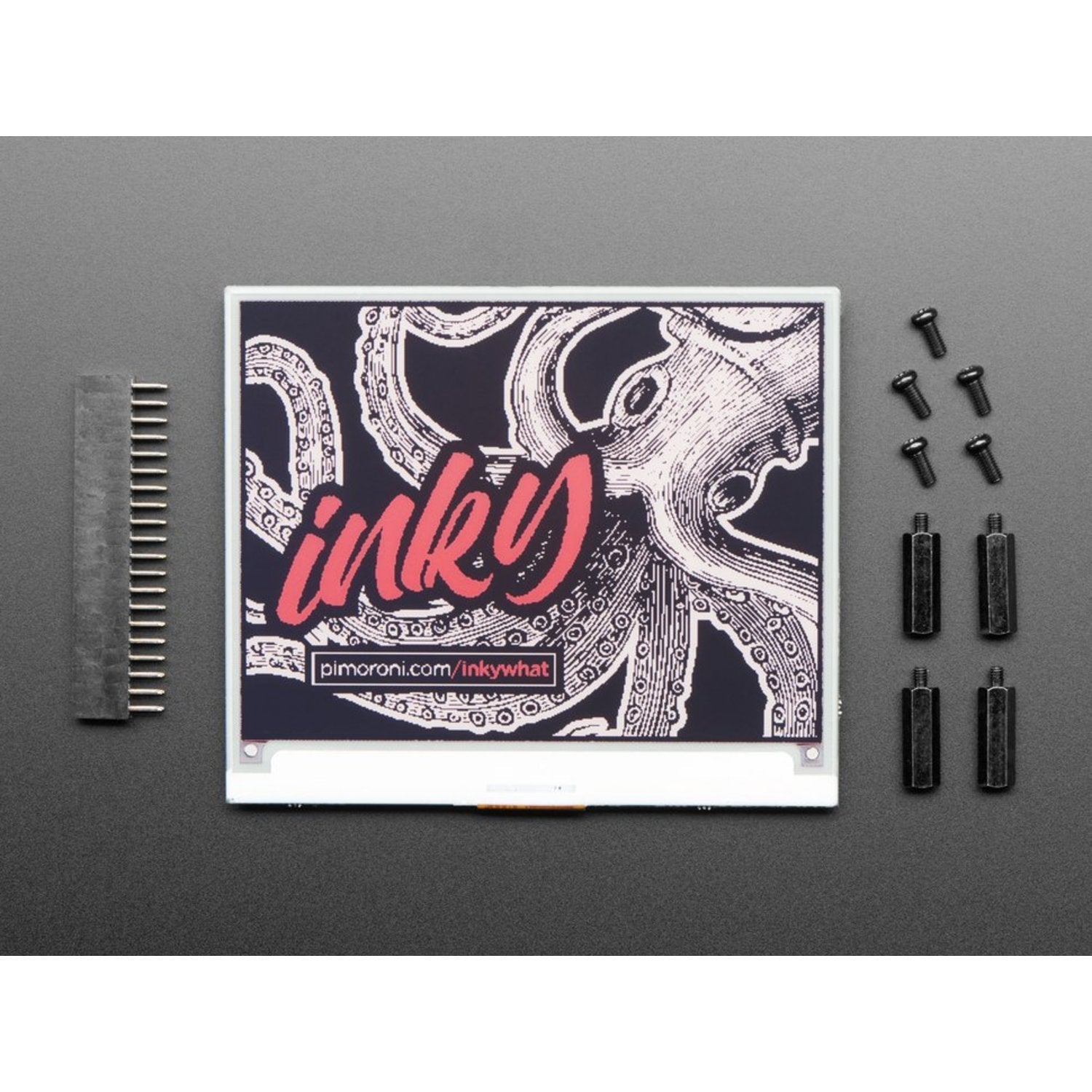 Pimoroni Inky wHAT Electronic Paper Display Module - Featuring Red, Black, and White Colors