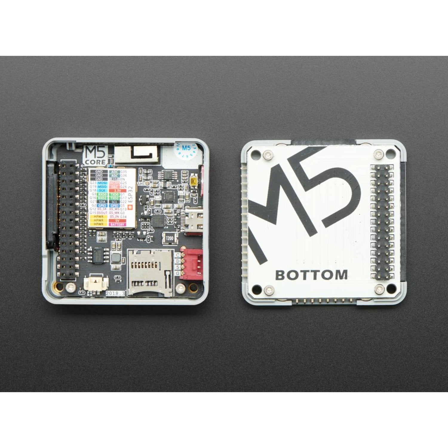 M5Stack Gray ESP32 Development Kit with MPU9250 9-DoF Motion Sensor for Advanced Projects