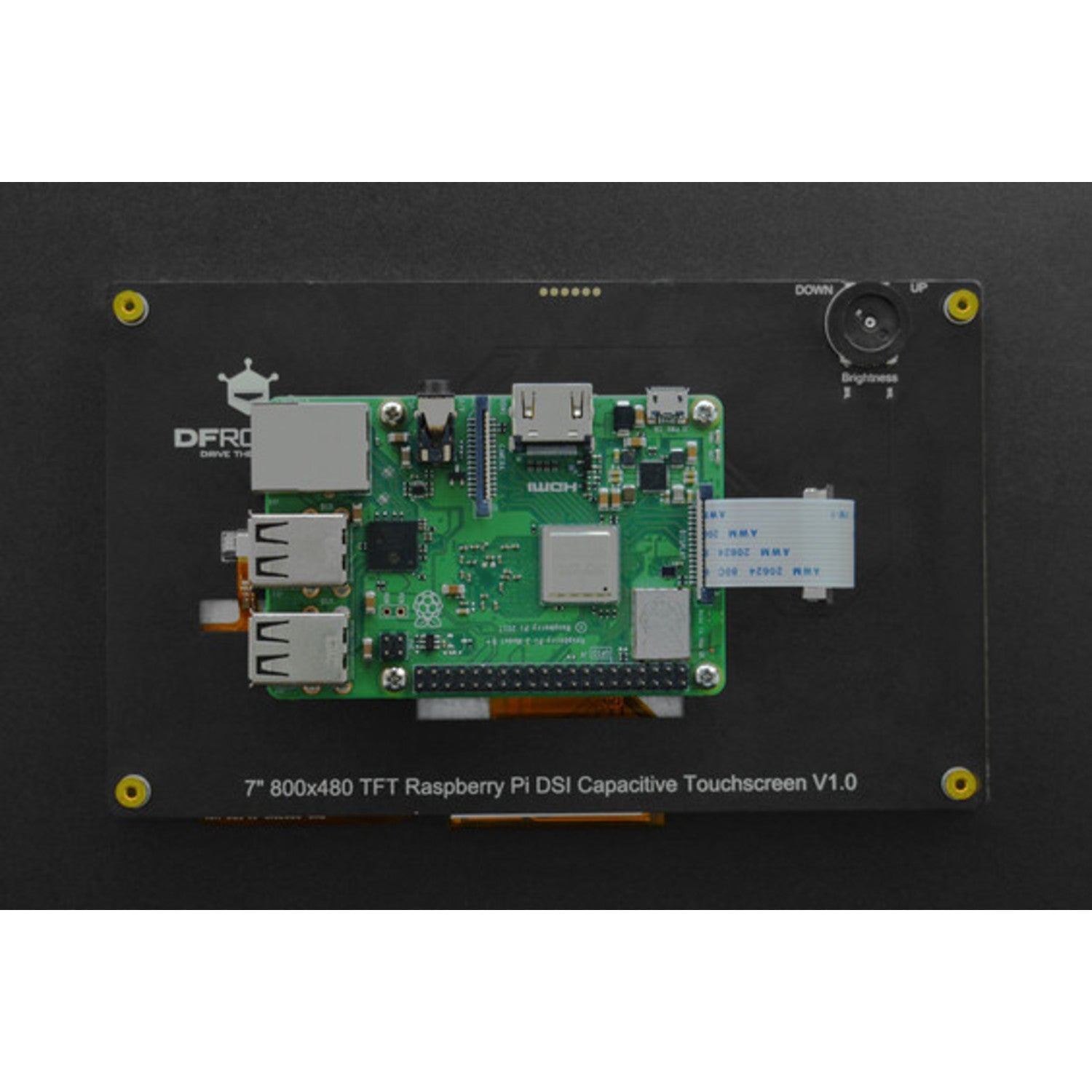 7-Inch 800x480 TFT DSI Capacitive Touchscreen for Raspberry Pi (V1.0) with 5-Touch Support