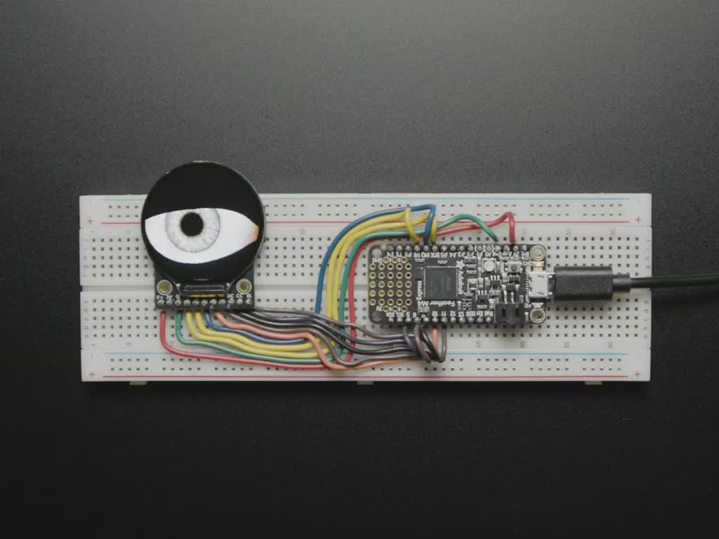 Adafruit 1.28-Inch 240x240 Resolution Round TFT LCD Display Module with MicroSD Card Slot for Microcontrollers and Microcomputers