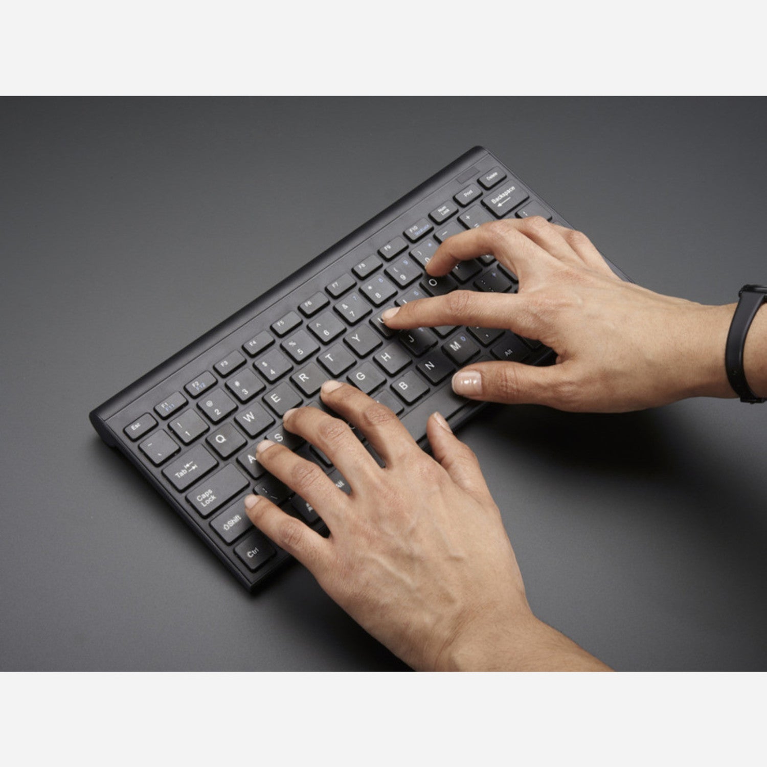 Compact Black Wireless Keyboard with Batteries for Mini - Computers and PCs