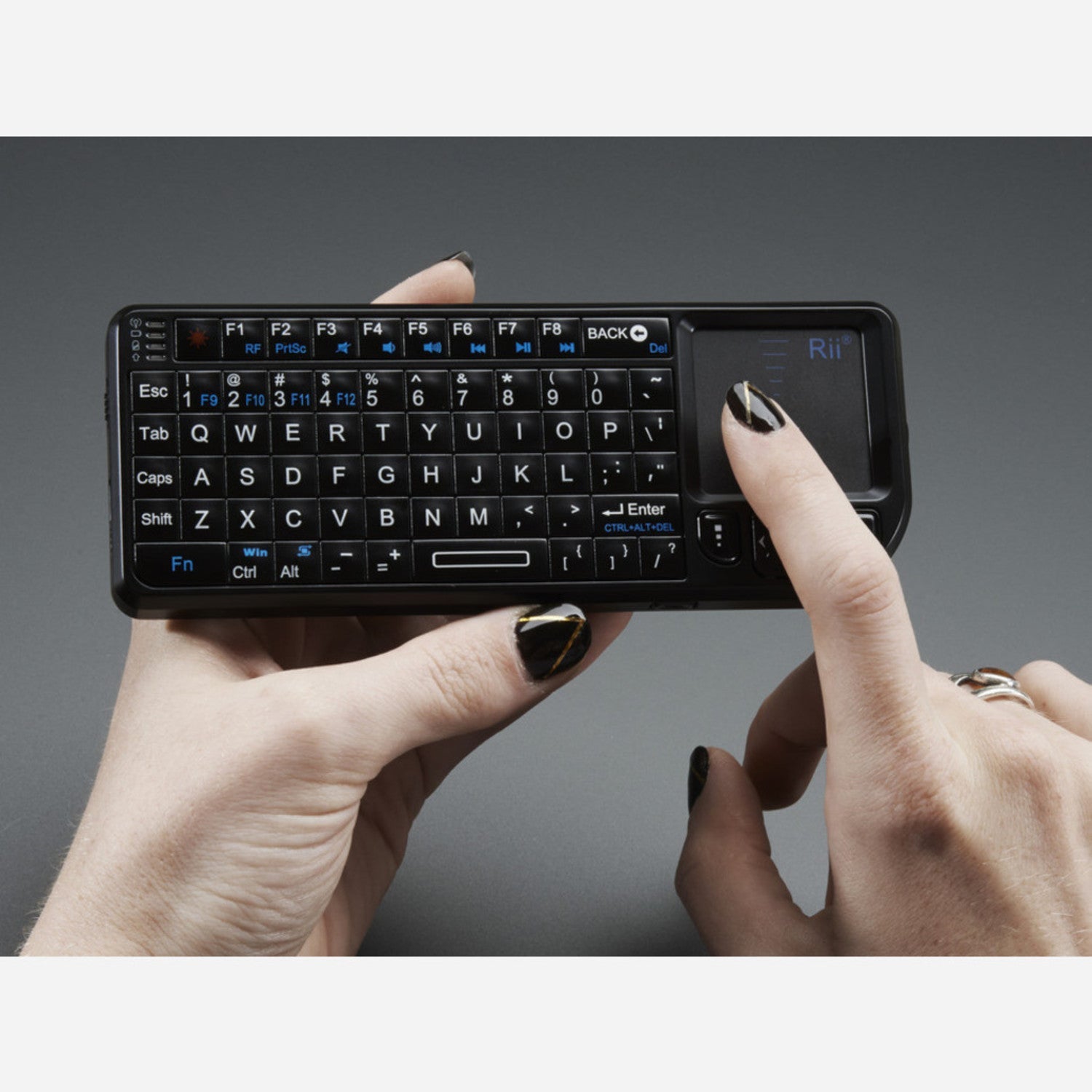 Compact Miniature Wireless USB Keyboard Integrated with Touchpad for Computer Projects