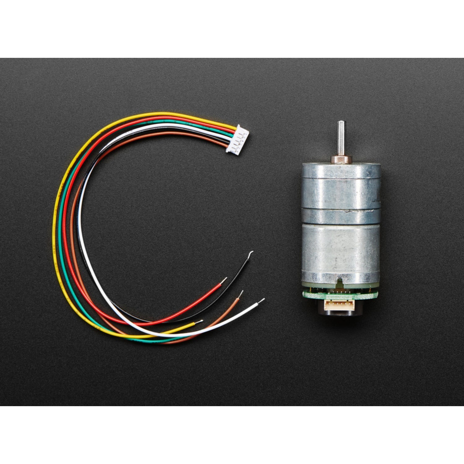 7 VDC 1:20 Ratio Geared DC Motor with Magnetic Encoder Outputs for Robotics