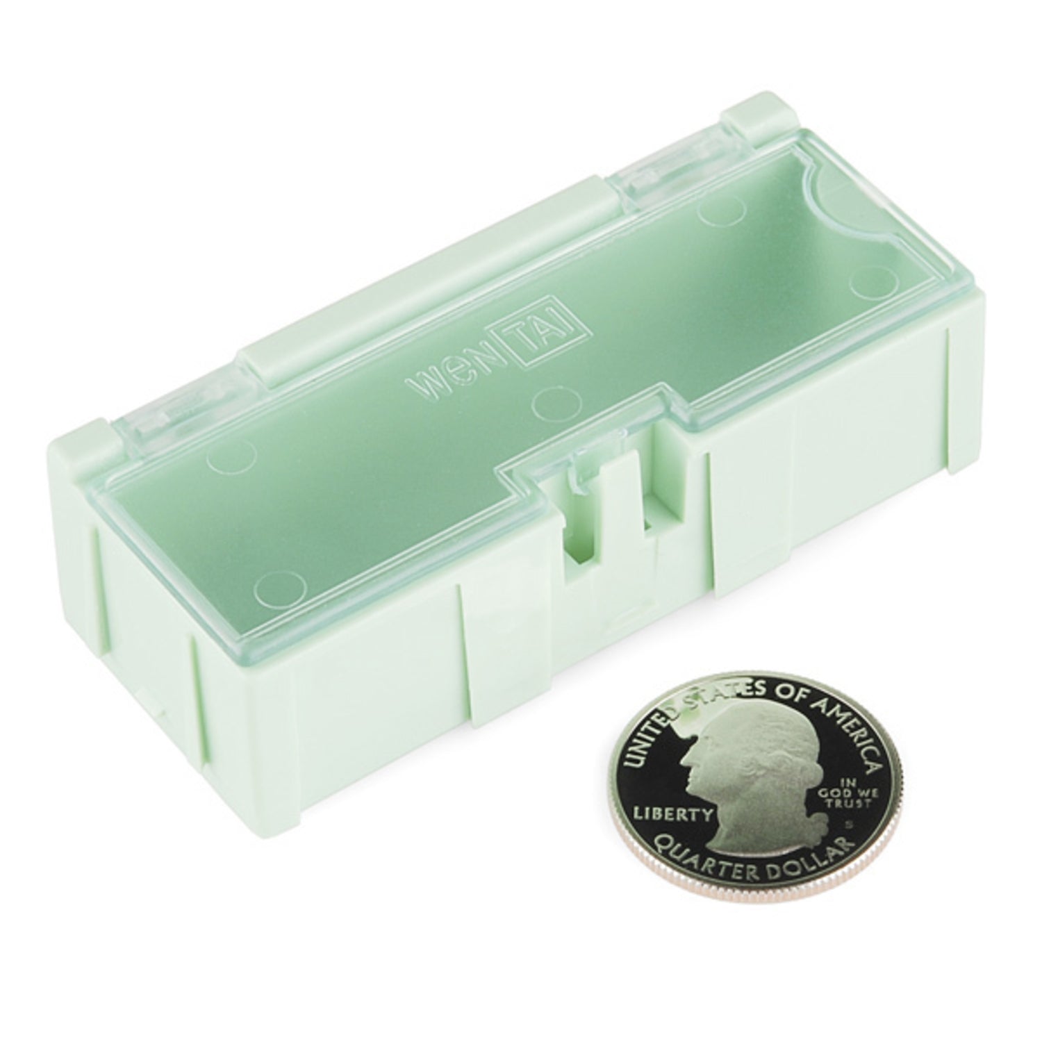 Set of 4 Medium-sized Modular Transparent Plastic Storage Boxes for Organizing Small Parts