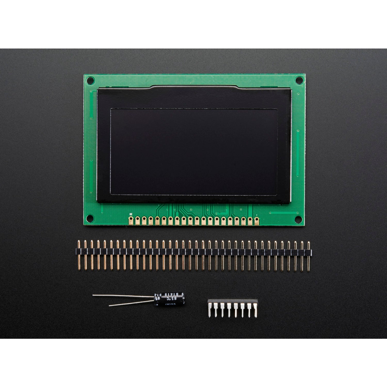 2.7-Inch 128x64 Monochrome OLED Graphic Display Module Kit with Bezel