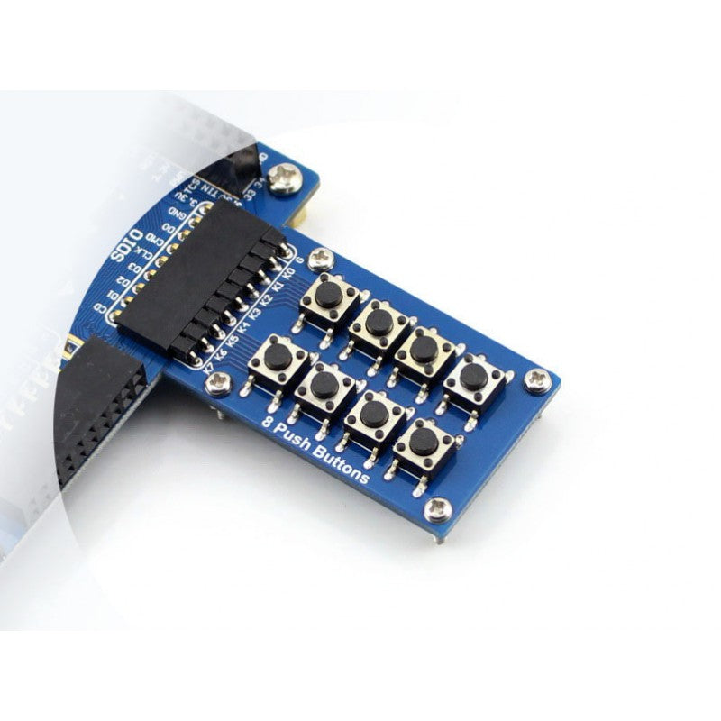 Compact 8-Push-Button Module for Easy DIY Electronics Integration