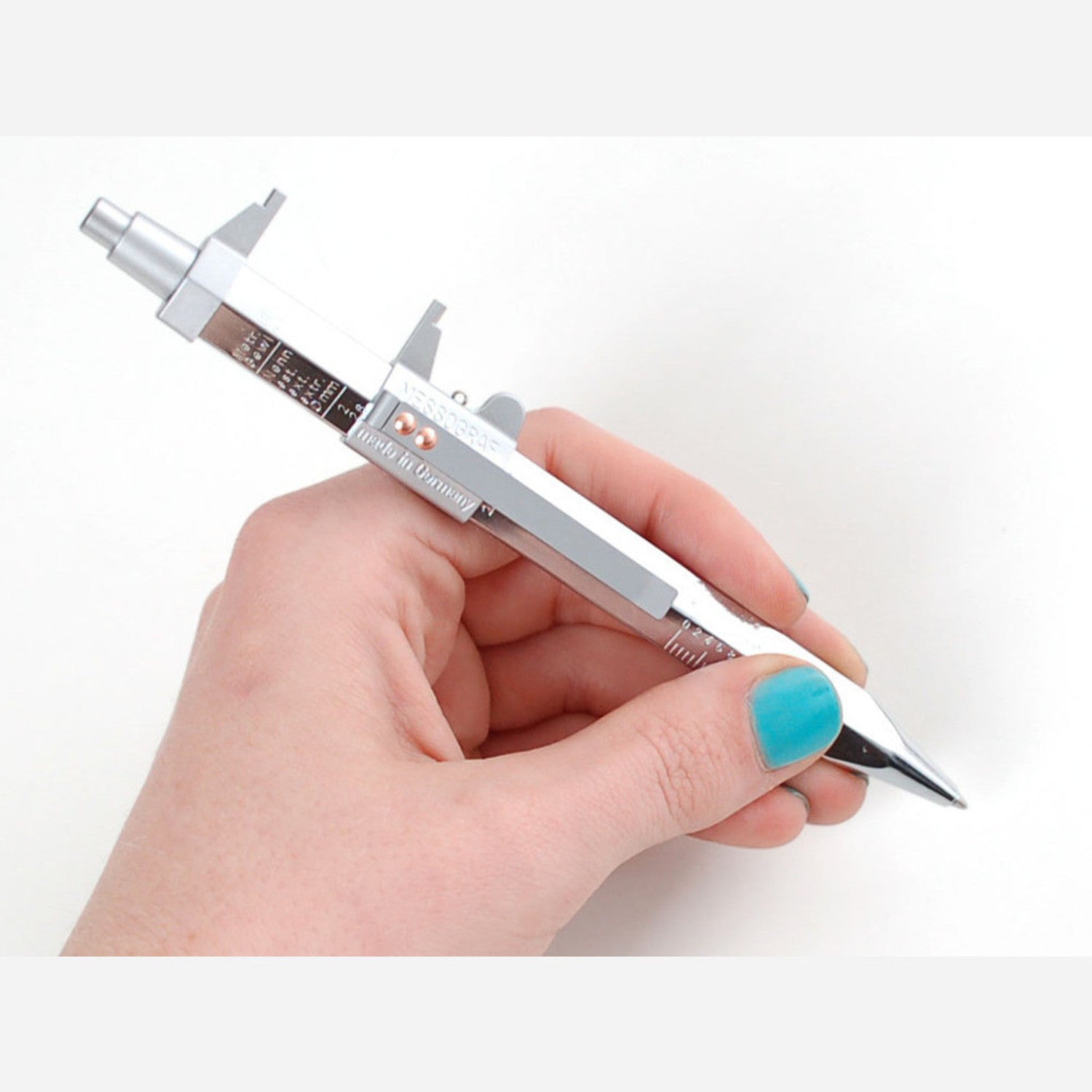 German-Made Multipurpose Chromium-Plated Brass Messograf Ballpoint Pen Calipers