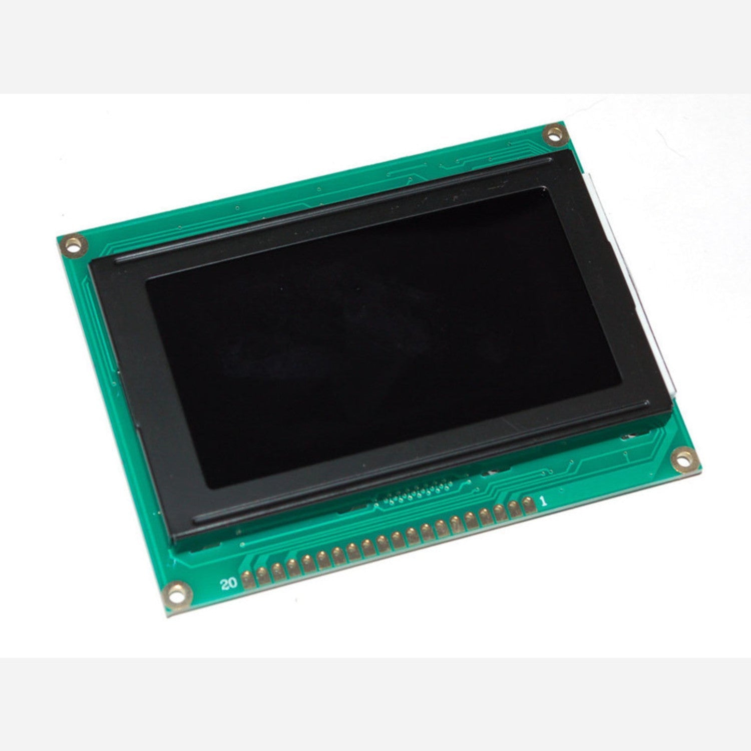 MONOCHRON KS0108 High - Quality Graphic Liquid Crystal Display with White Pixels on Black Background