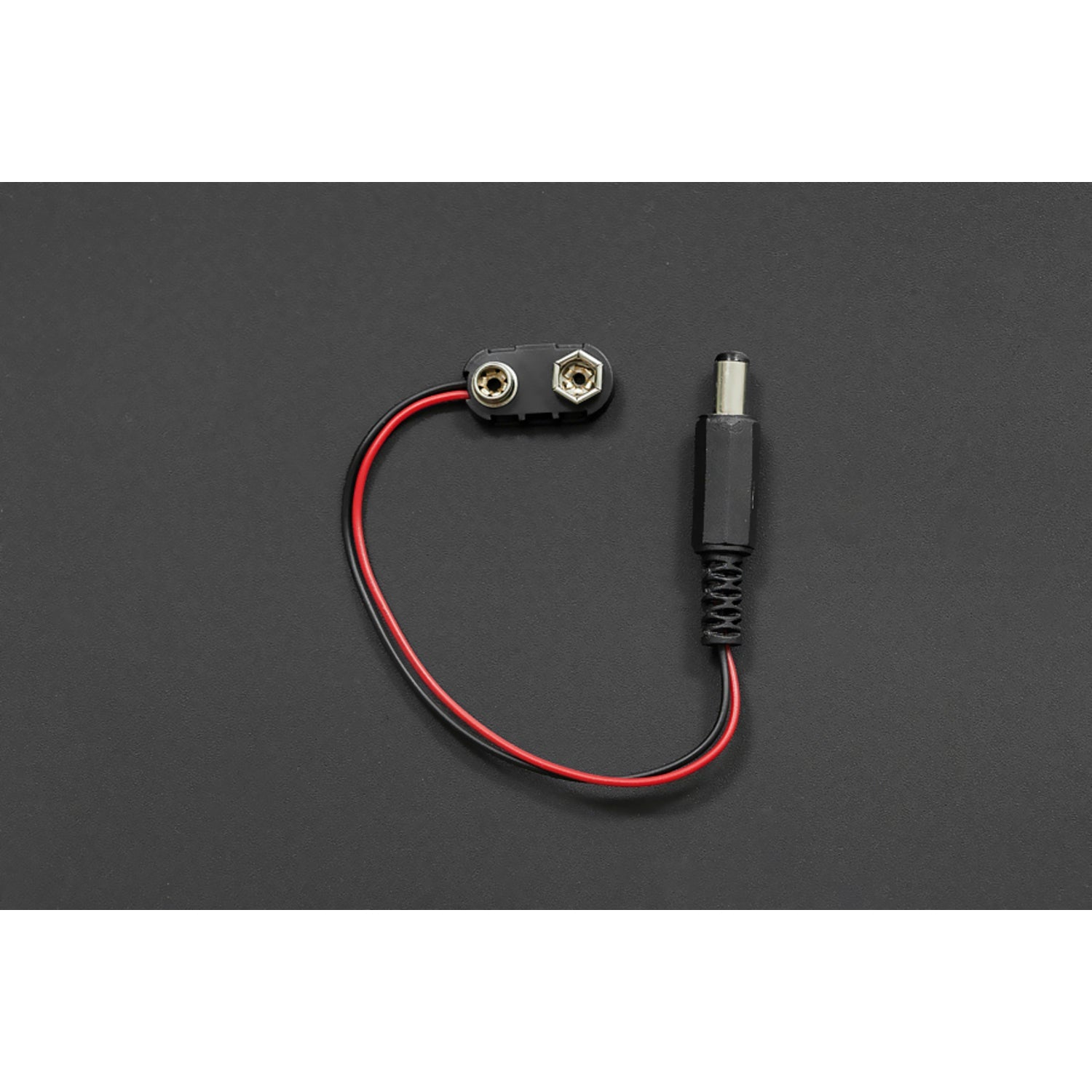 Second Version 9V Battery to 5.5x2.1mm Center - Positive Barrel Jack Power Adapter