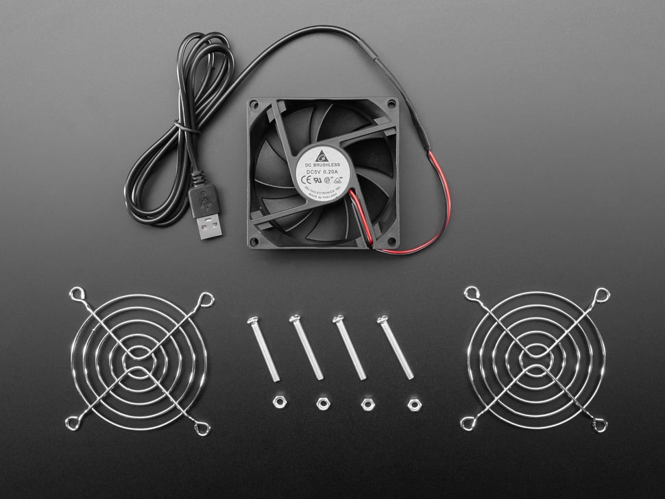 8 cm 5V Square USB-Powered Cooling Fan for Electronics