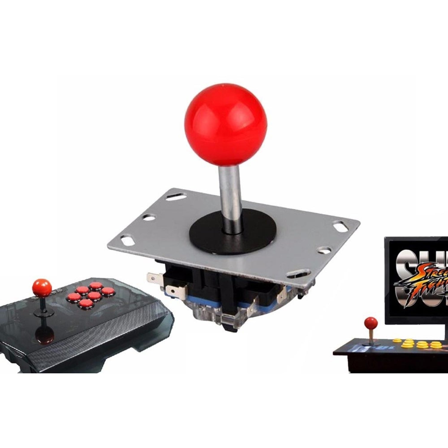 High - Sensitivity 8 - Way Arcade Flight Joystick Made of ABS and Alloy