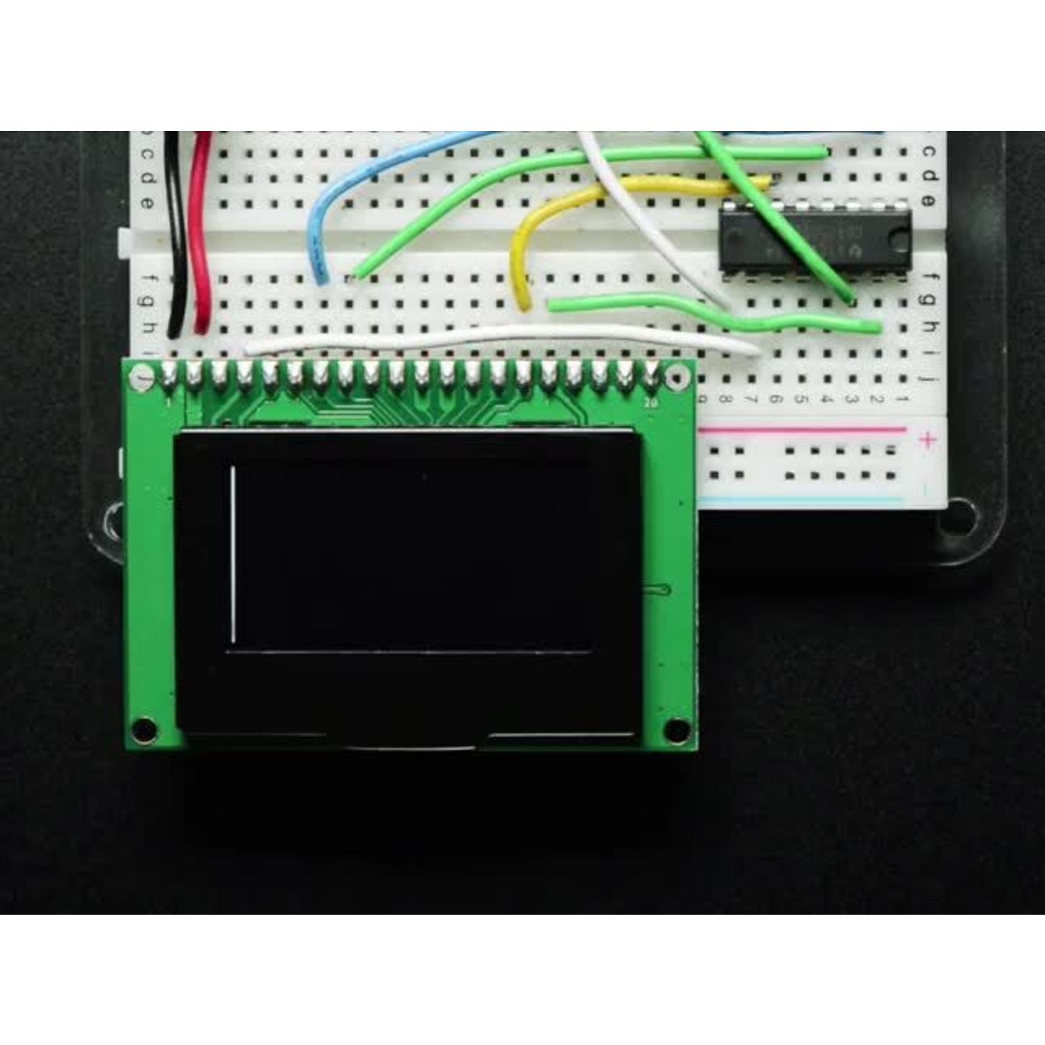 2.7-Inch 128x64 Monochrome OLED Graphic Display Module Kit with Bezel