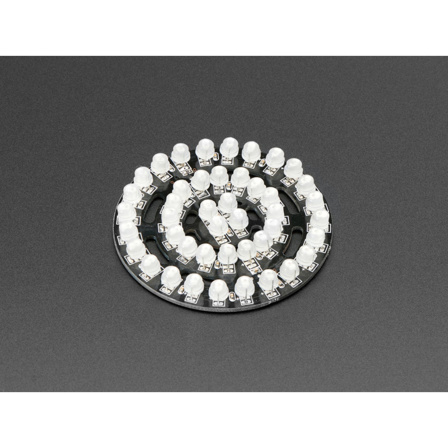 66mm Diameter NeoPixel Triple-Ring Board Featuring 44 Thru-Hole LEDs