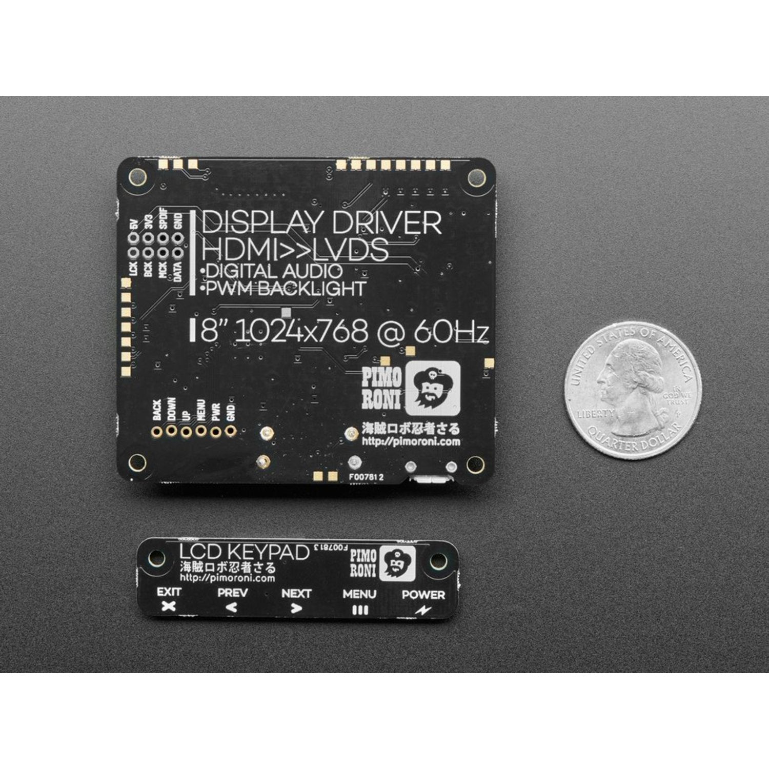 Pimoroni 8-inch IPS 1024x768 High-Resolution Plug-and-Play HDMI LCD Screen Kit