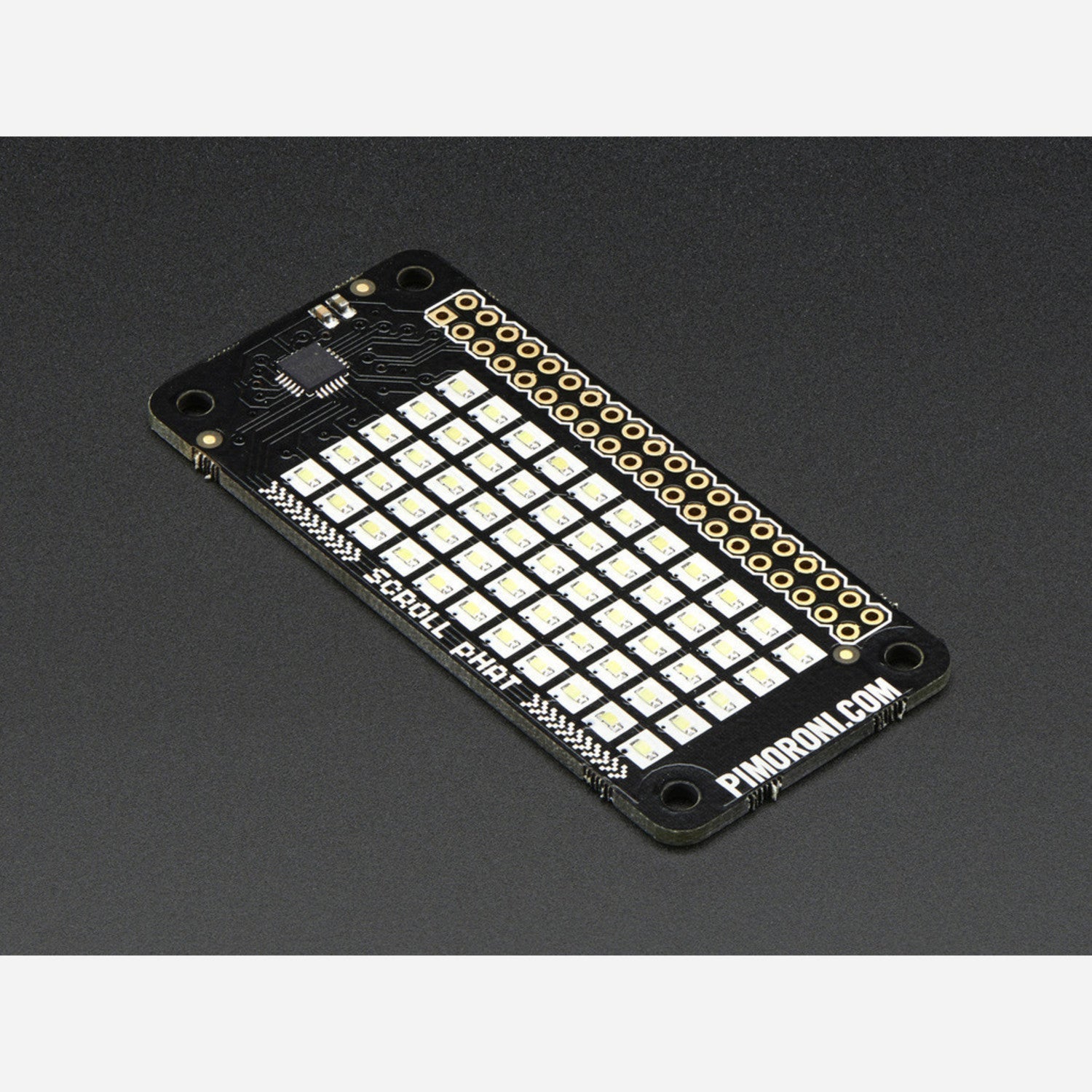 Pimoroni Scroll pHAT - 11x5 White LED Matrix for Raspberry Pi Zero and 40 - pin GPIO Variants