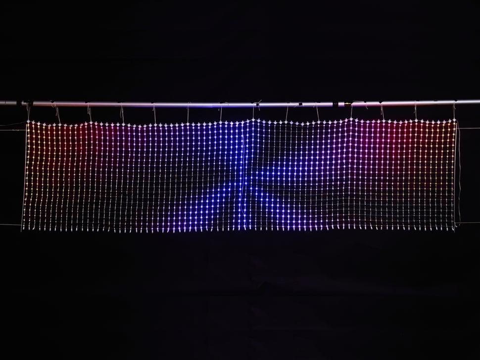 Outdoor NeoPixel LED Netting - 80x20 LEDs, 1x4 Meter Size for Large Displays