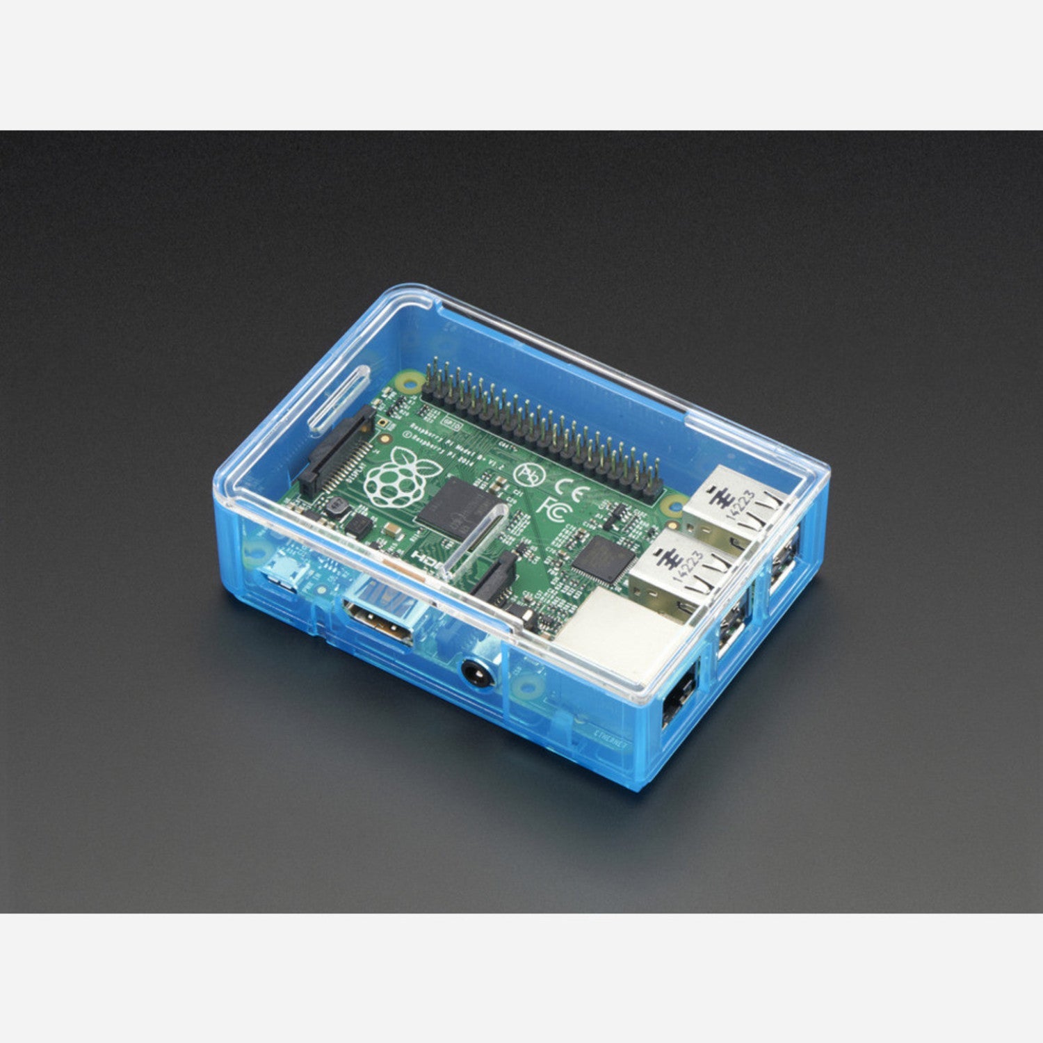 Blue Base Case for Raspberry Pi Model B+, Pi 2, and Pi 3 - Ideal Enclosure for Your Device
