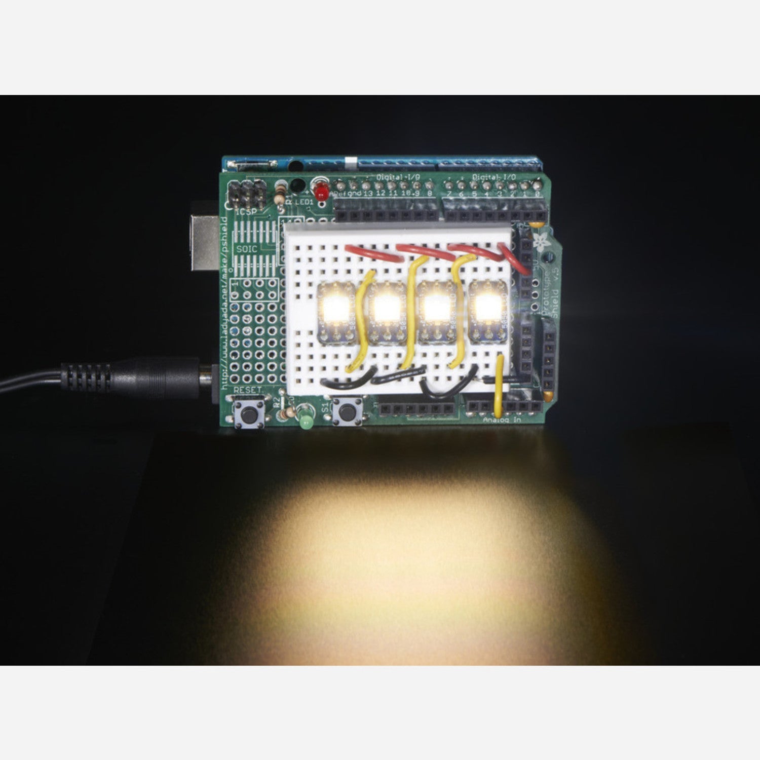 Pack of 10 NeoPixel Warm White LEDs with Integrated Driver Chip [Approximately 3000K]