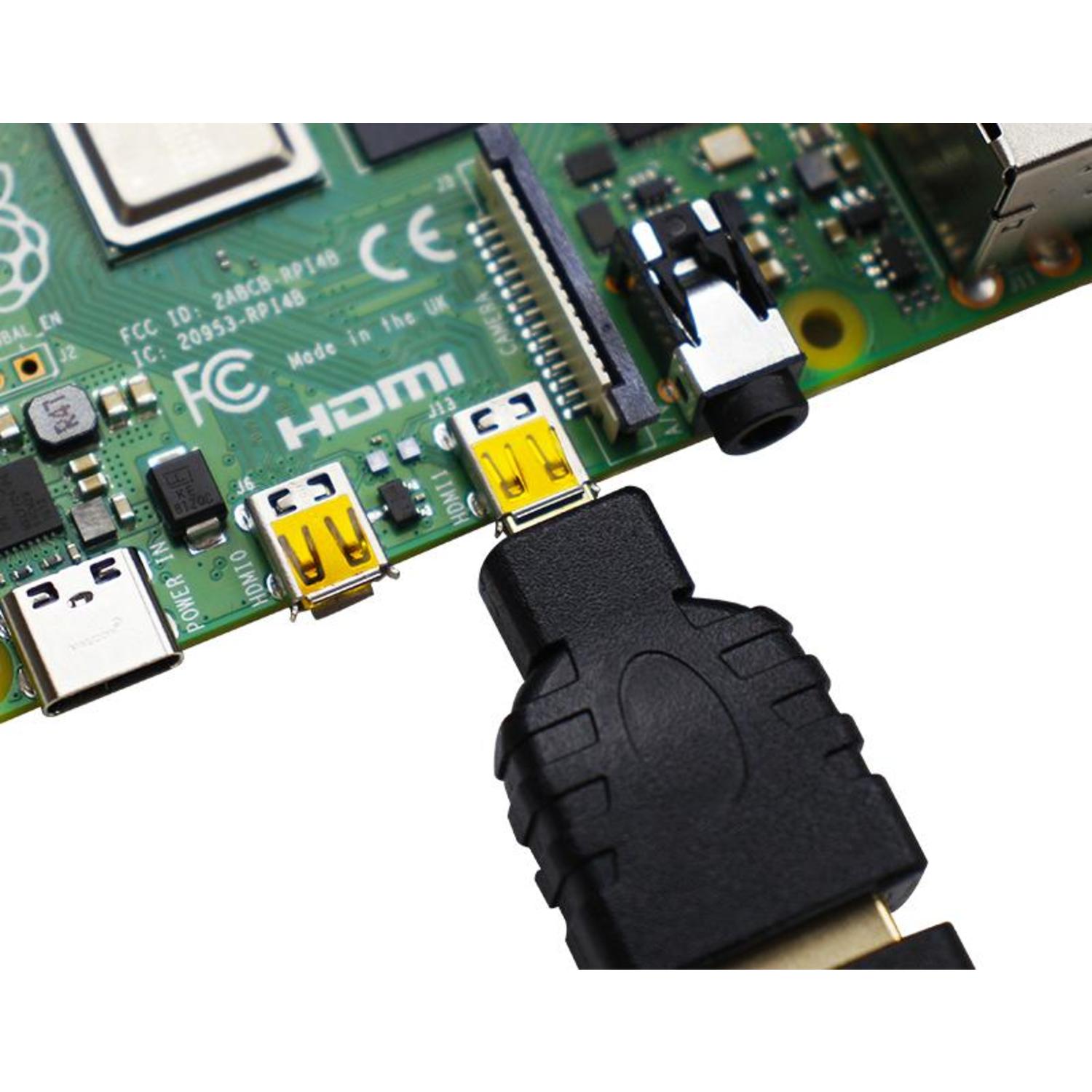 High - Quality Micro - HDMI to HDMI Conversion Adapter Specially Designed for Raspberry Pi 4B