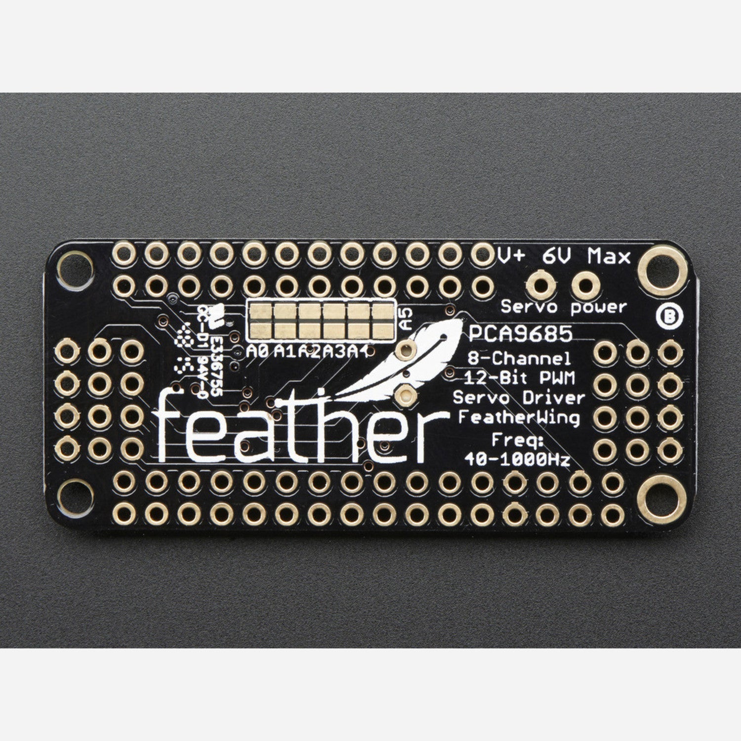 8-Channel Pulse Width Modulation (PWM) or Servo Add-on FeatherWing Compatible with All Feather Boards