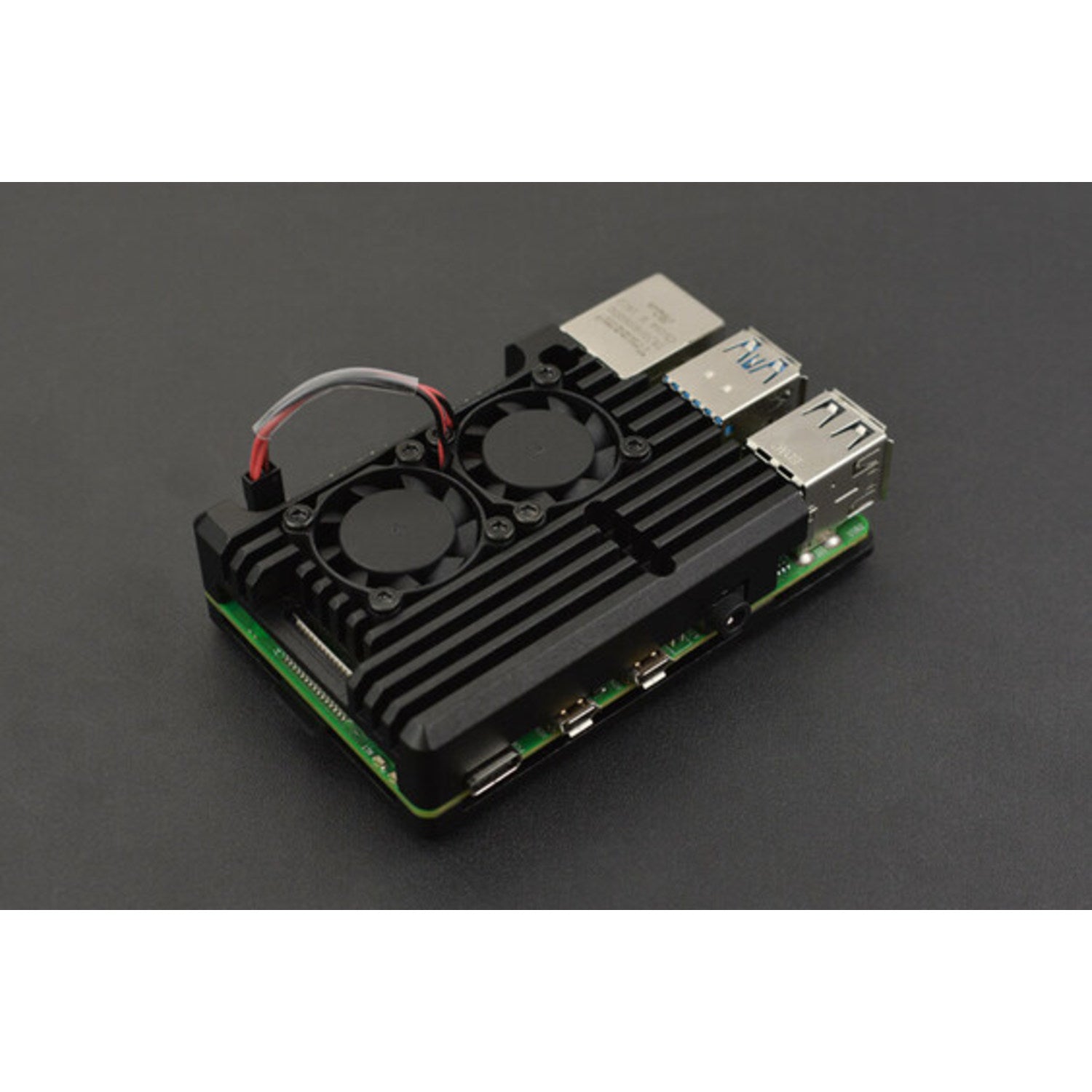DFRobot Dual-Fan Aluminum Alloy Metal Case for Raspberry Pi 4B