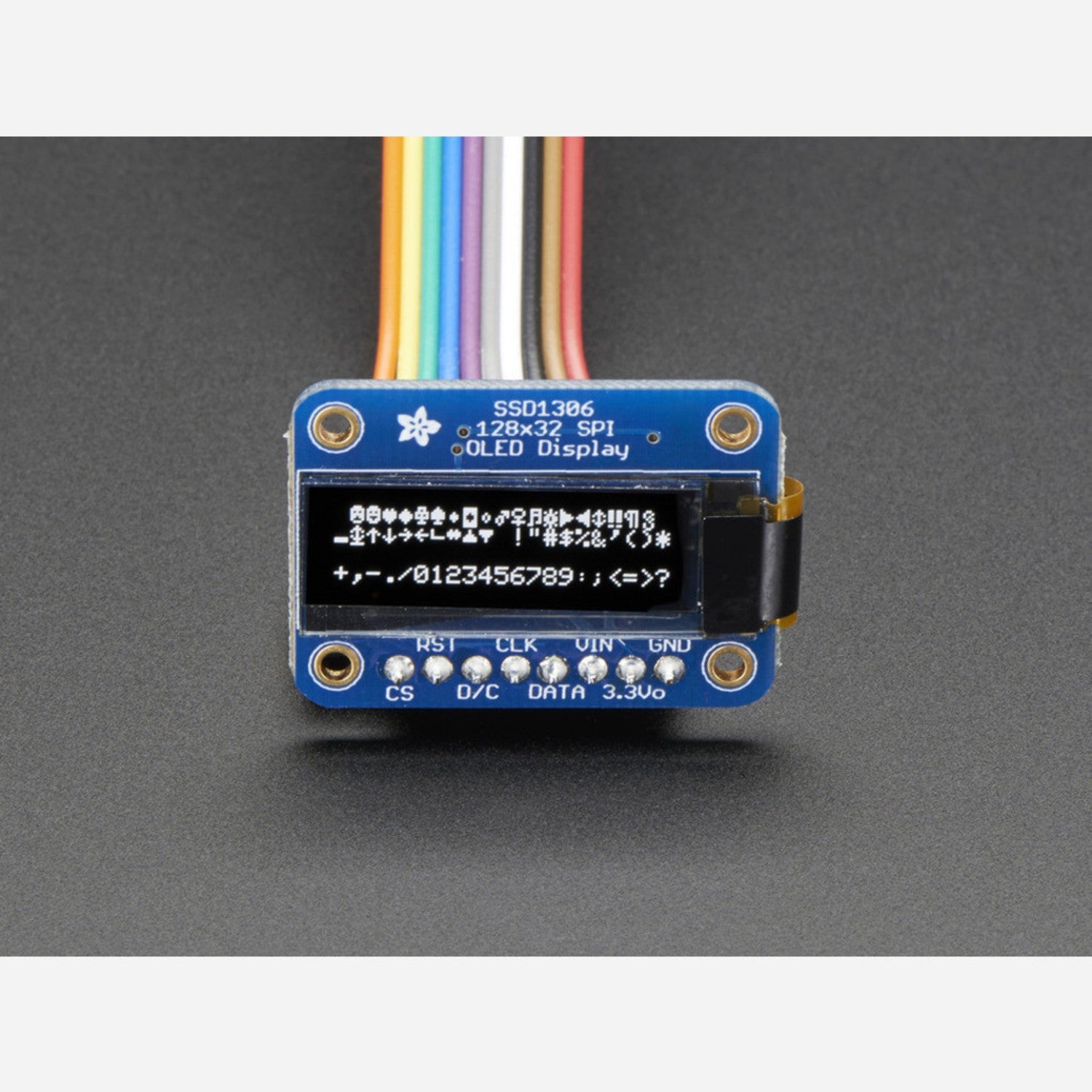 SPI-Enabled Monochrome 128x32 OLED Graphic Display Module for Electronic Projects