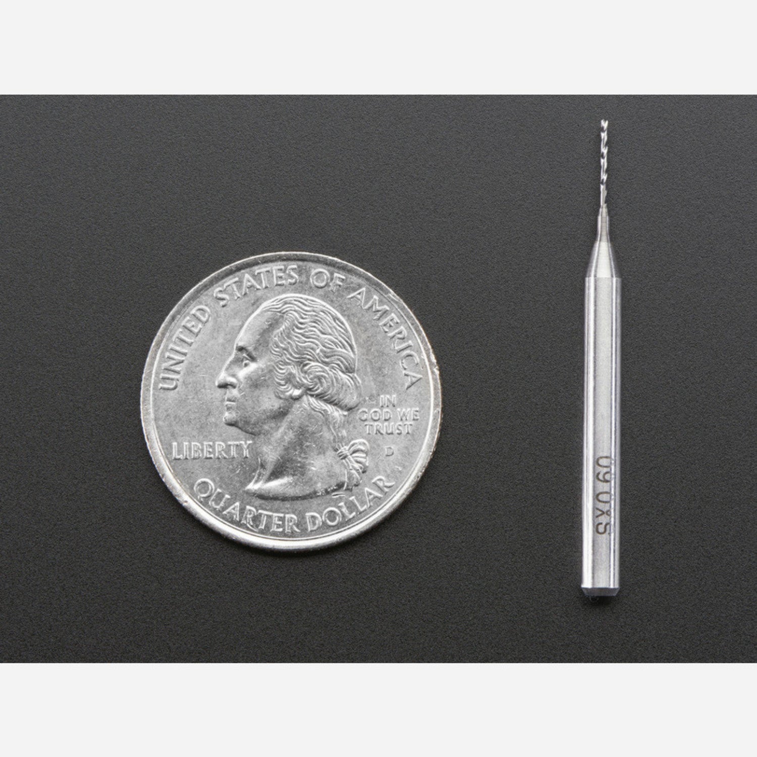 1/8 Shaft, 0.6mm Diameter Tungsten Carbide Square End Mill for Precision CNC