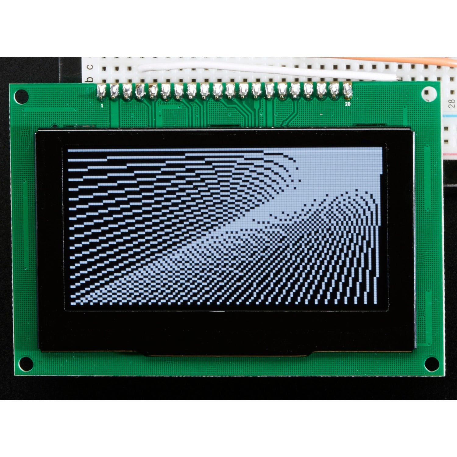 2.7-Inch 128x64 Monochrome OLED Graphic Display Module Kit with Bezel