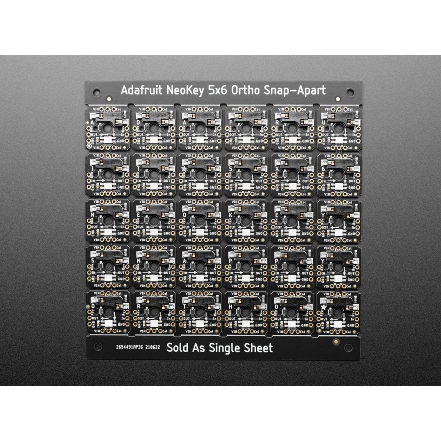 Adafruit NeoKey 5x6 Orthogonal Break - Apart Mechanical Key Switches with NeoPixel Lights for MX Compatible Keyboards
