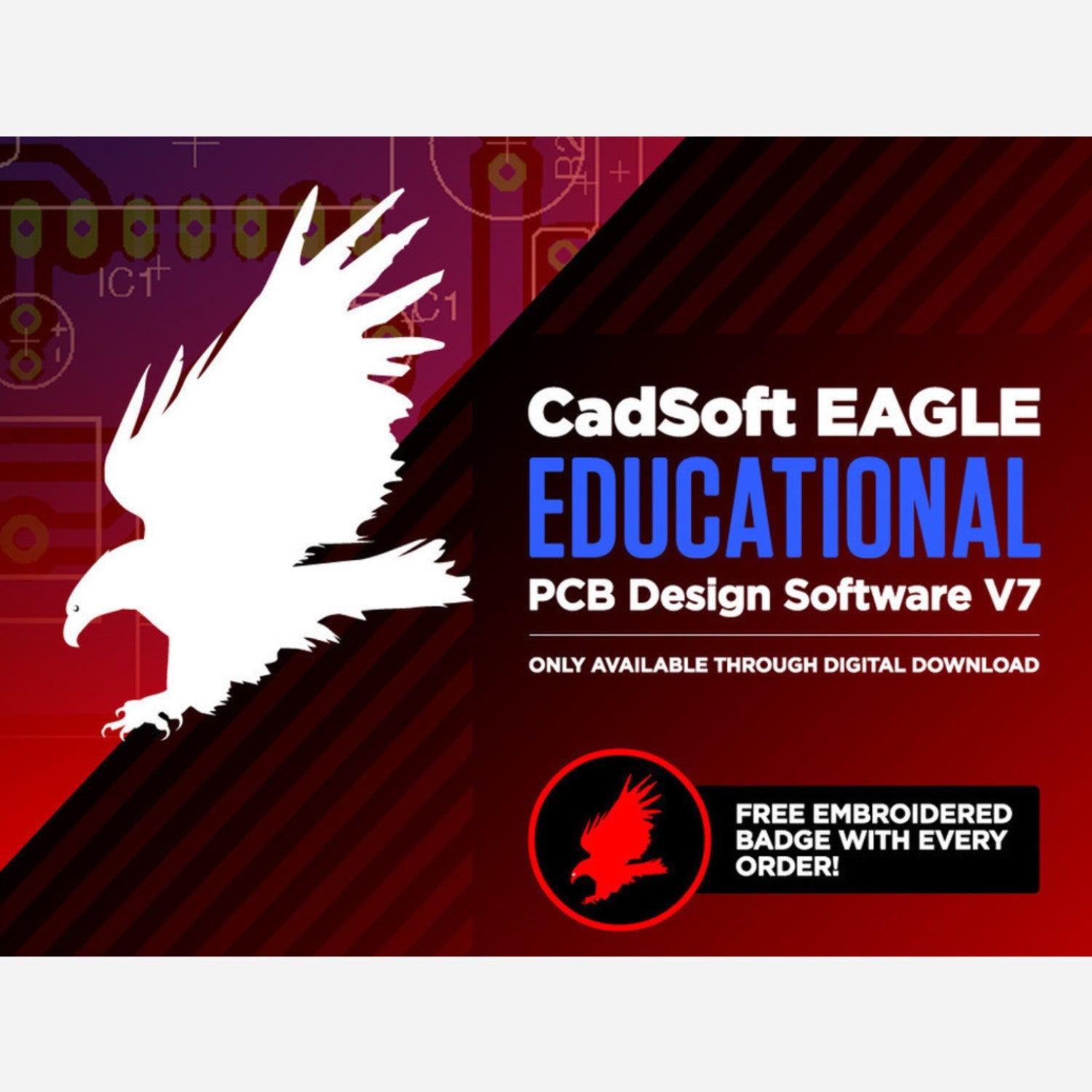 CadSoft EAGLE Standard V7 PCB Design Software - .EDU Single - User License