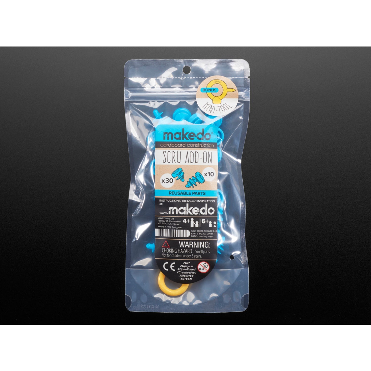 Innovative Makedo Scru Reusable Add - On Pack for Cardboard Creations
